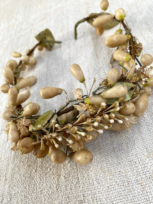 Antique French Wax Flower Crown V