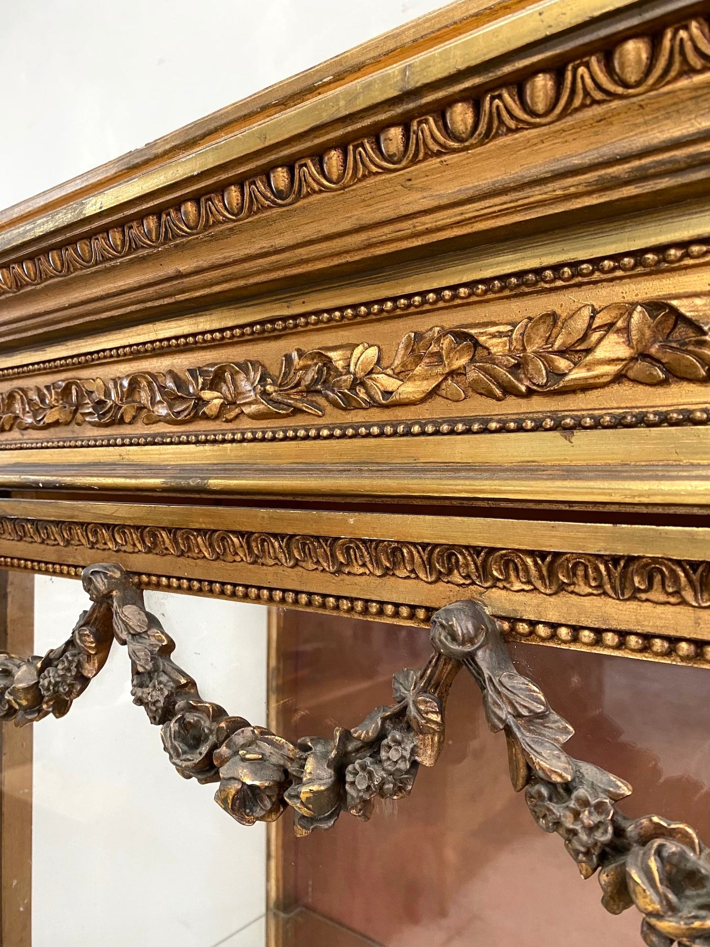 Antique French Louis XVI Gilt Vitrine
