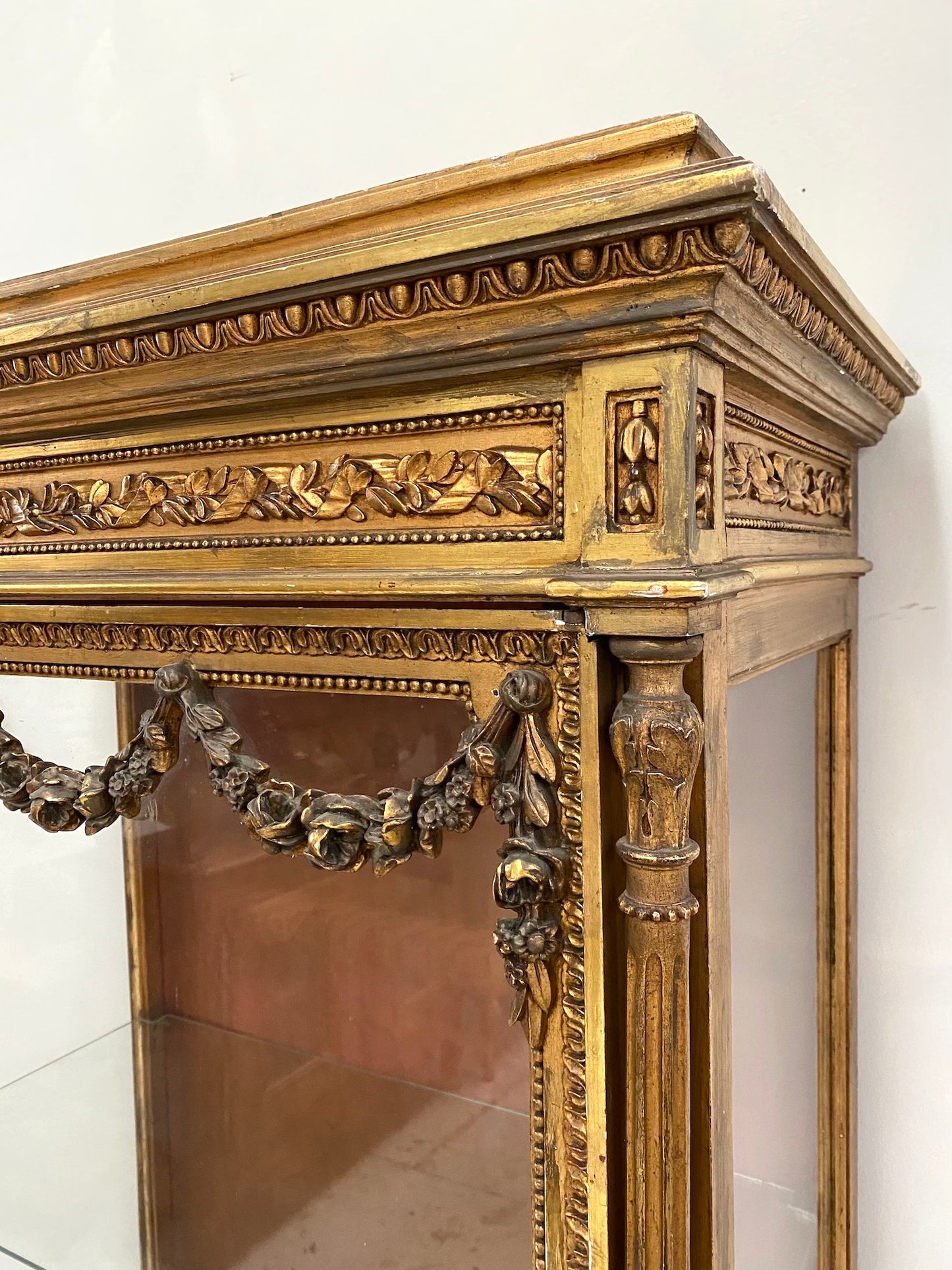 Antique French Louis XVI Gilt Vitrine