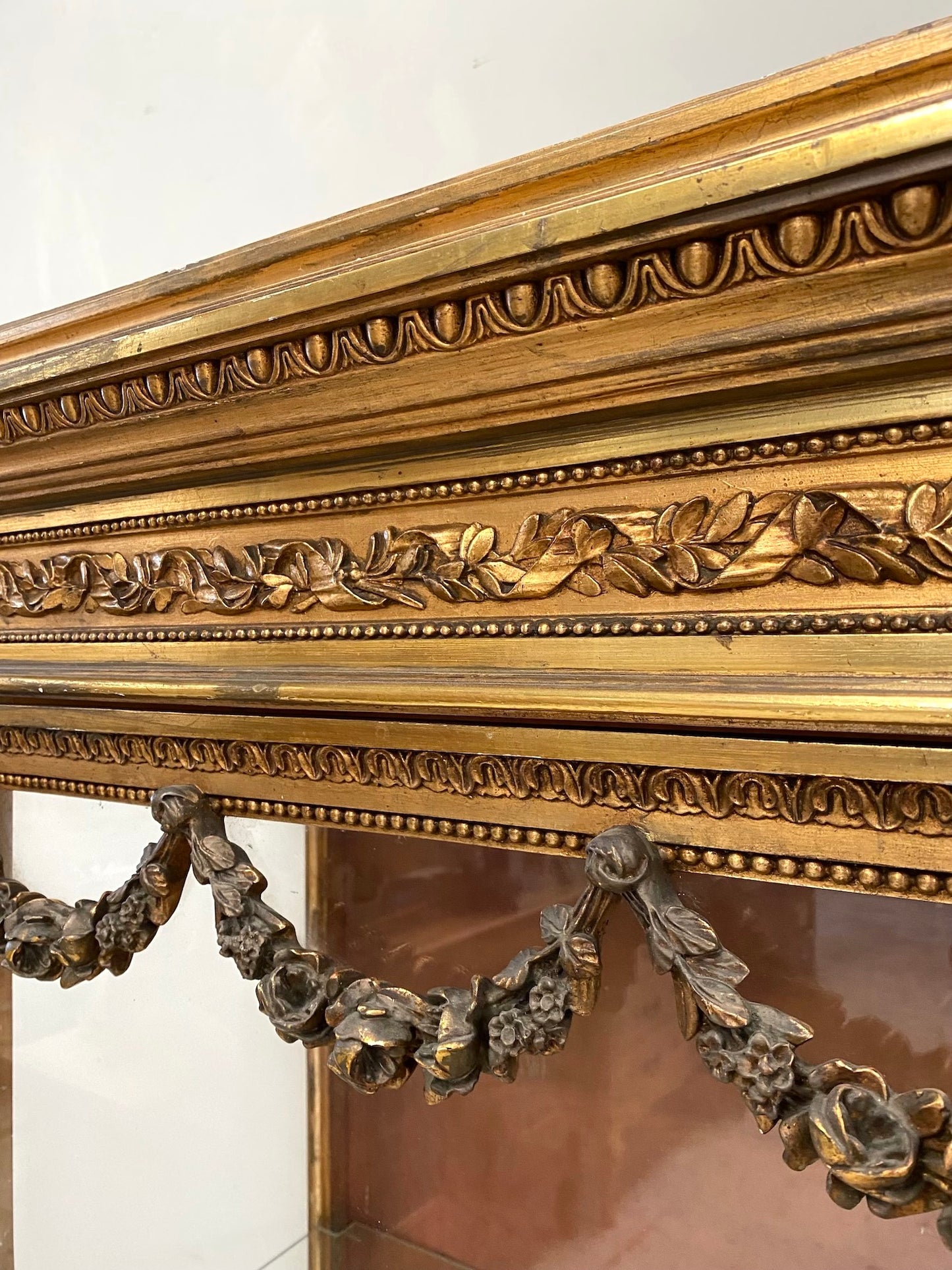 Antique French Louis XVI Gilt Vitrine