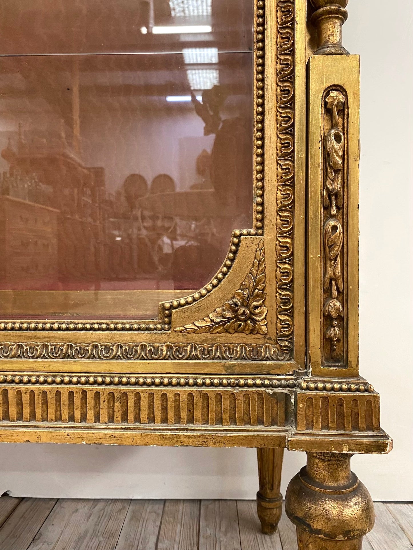 Antique French Louis XVI Gilt Vitrine