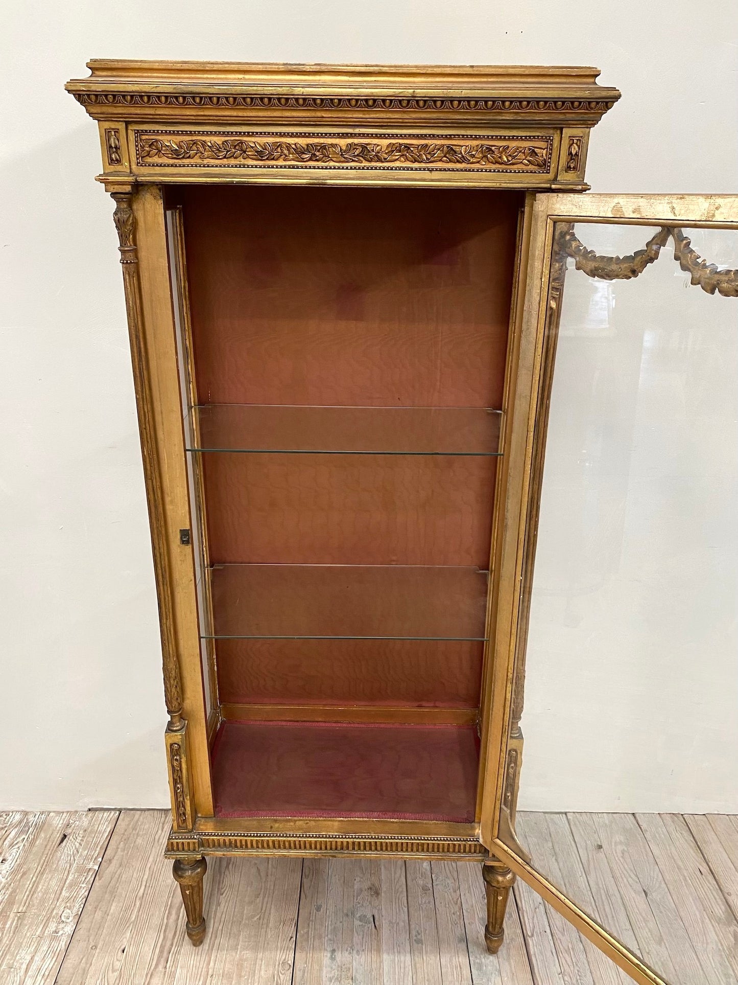 Antique French Louis XVI Gilt Vitrine