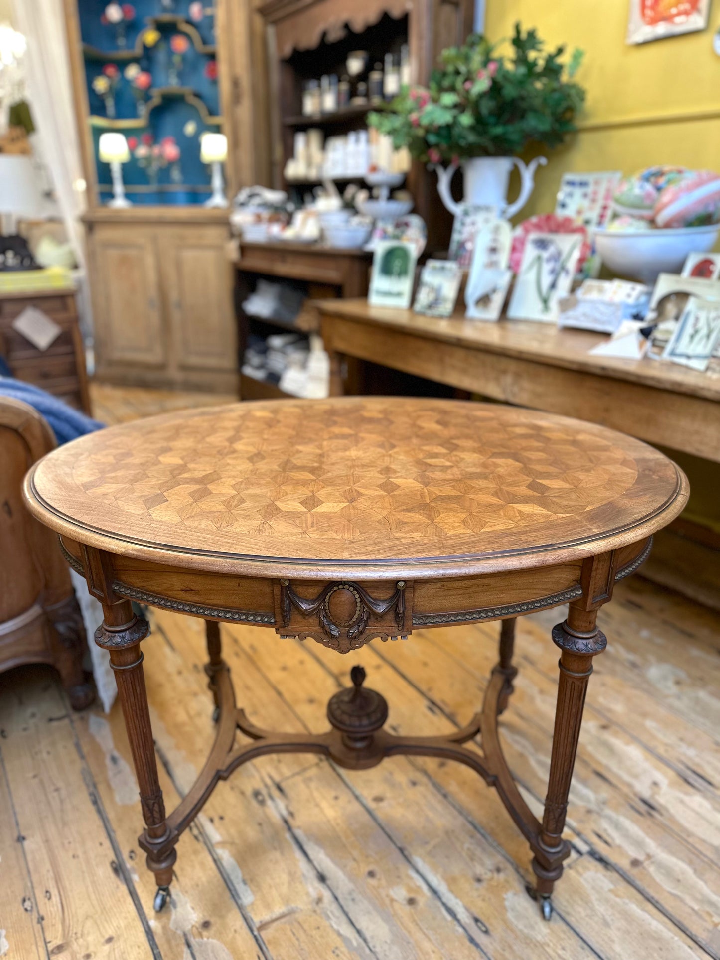Antique French Oval Occasional Table