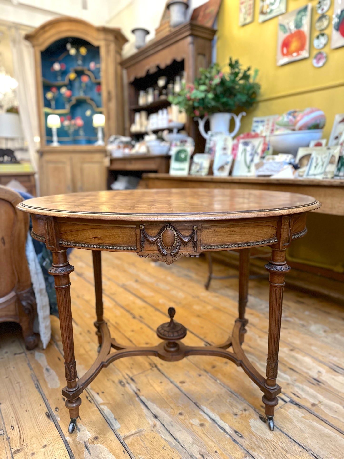 Antique French Oval Occasional Table