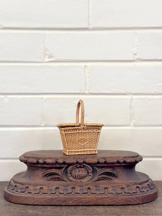 Antique French Petite Woven Basket