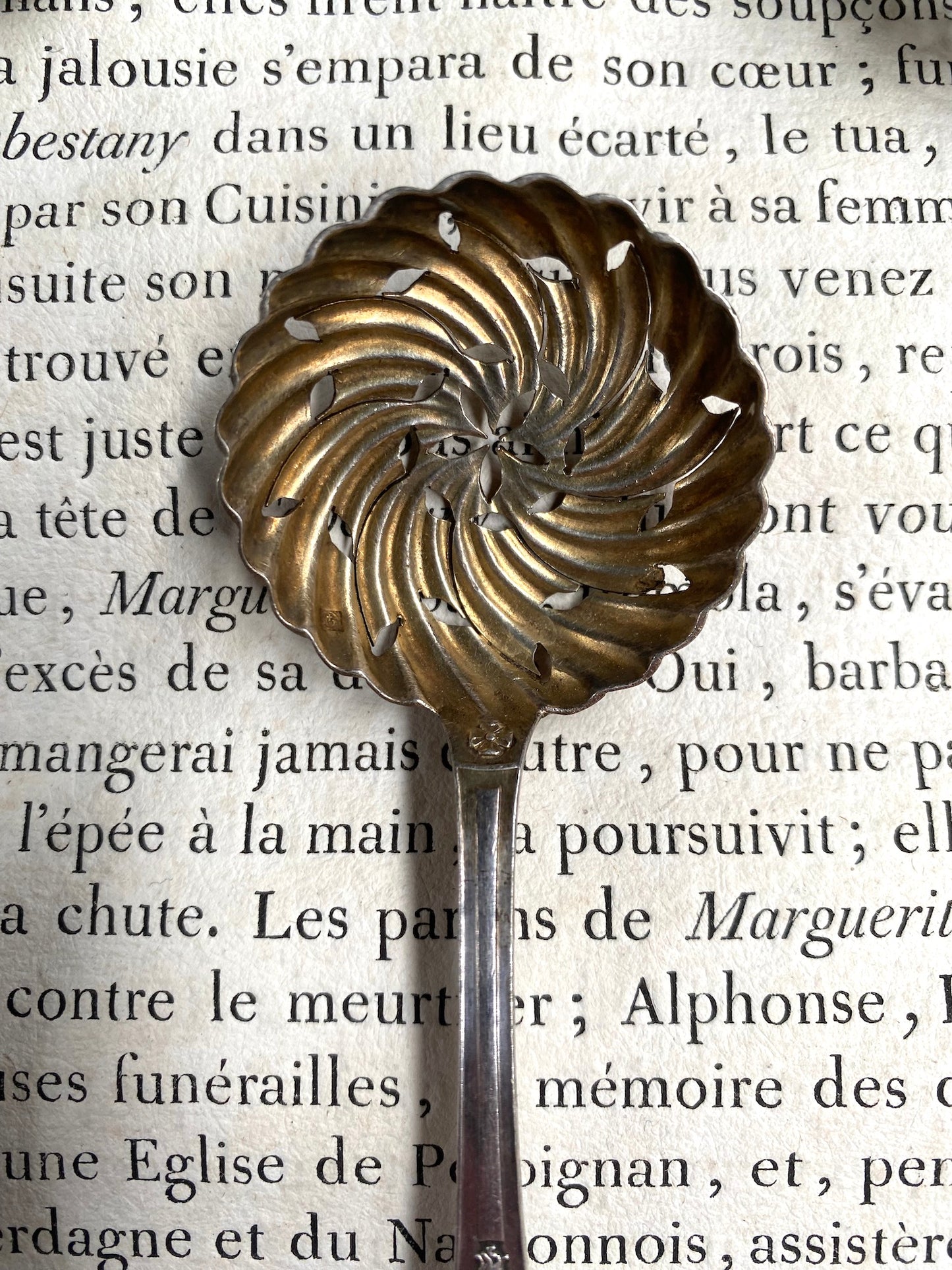 Antique French Silver Scalloped Sugar Sprinkling Spoons - II