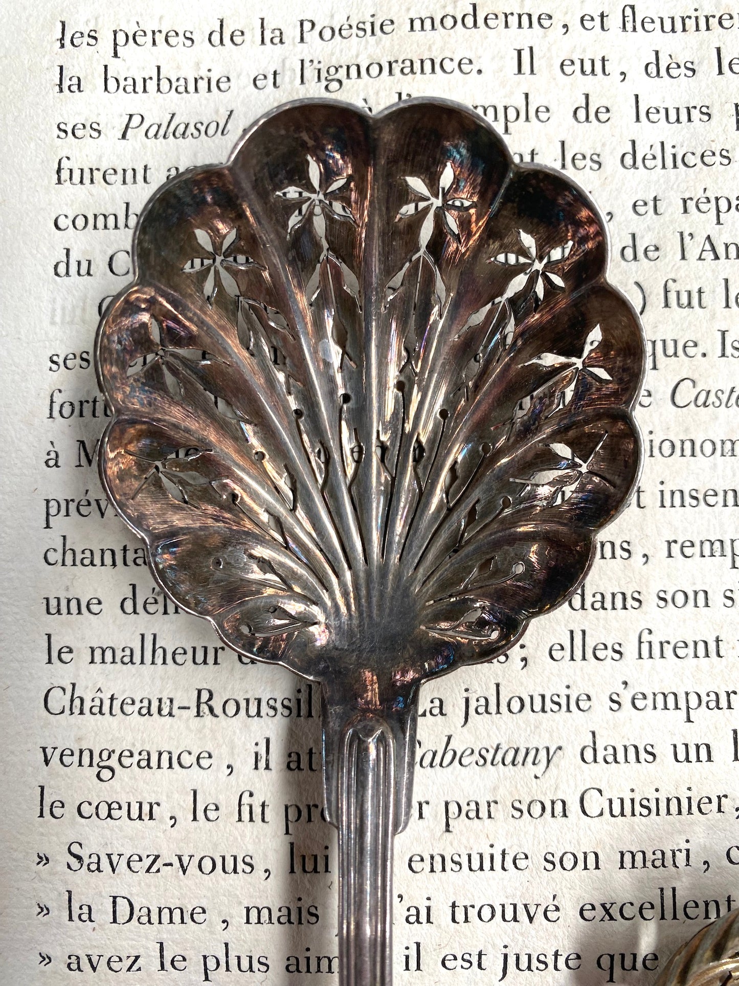 Antique French Silver Scalloped Sugar Sprinkling Spoons - II