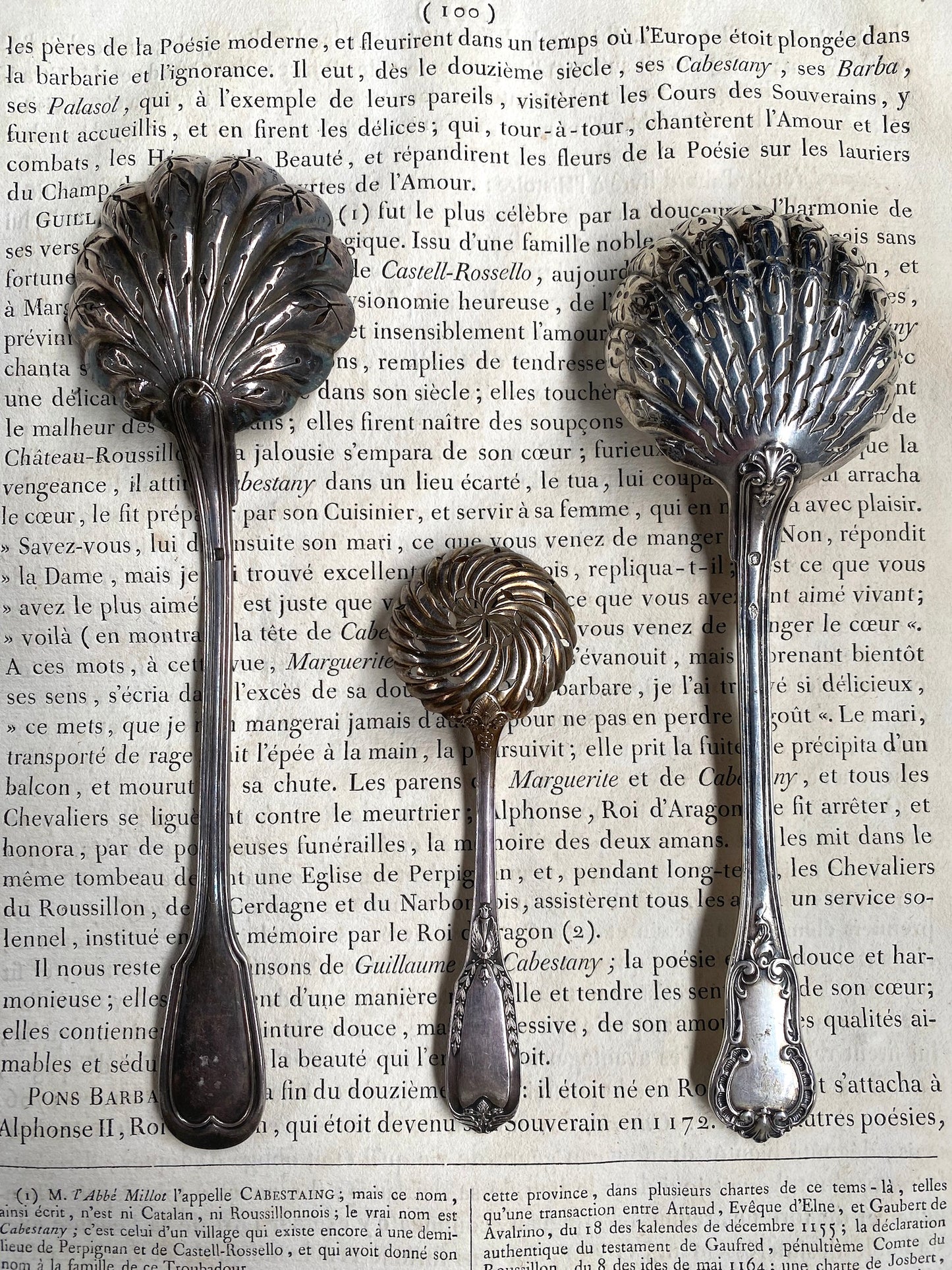Antique French Silver Scalloped Sugar Sprinkling Spoons - II