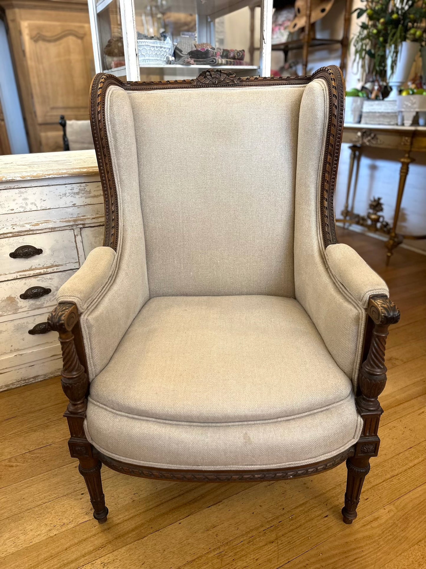 Antique French Three Piece Walnut Duchess Suite