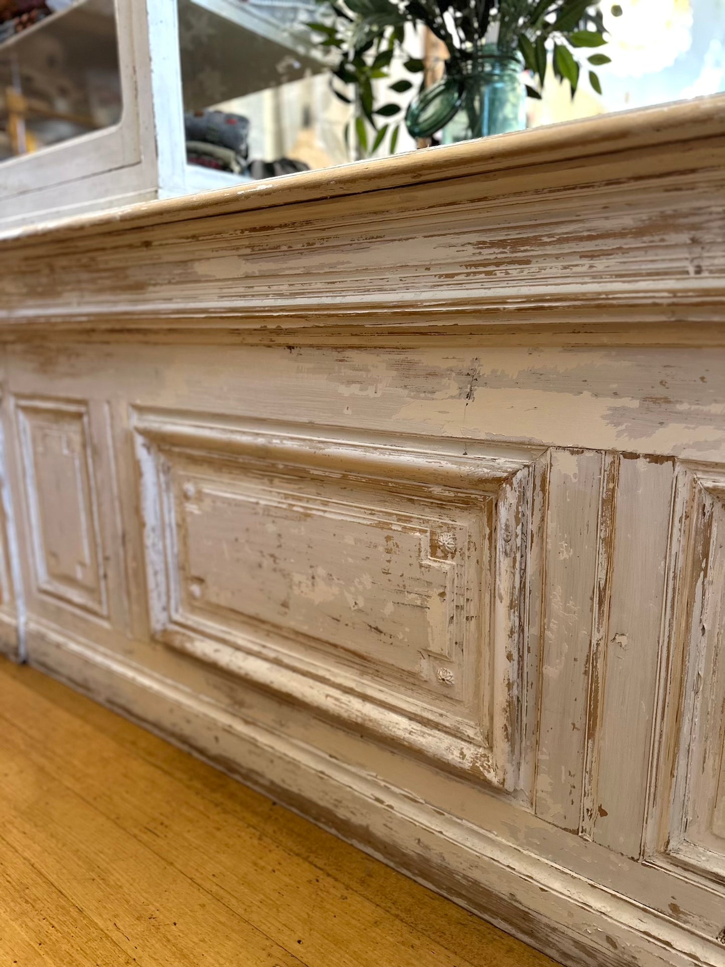 Antique French Island Bench with Drawers