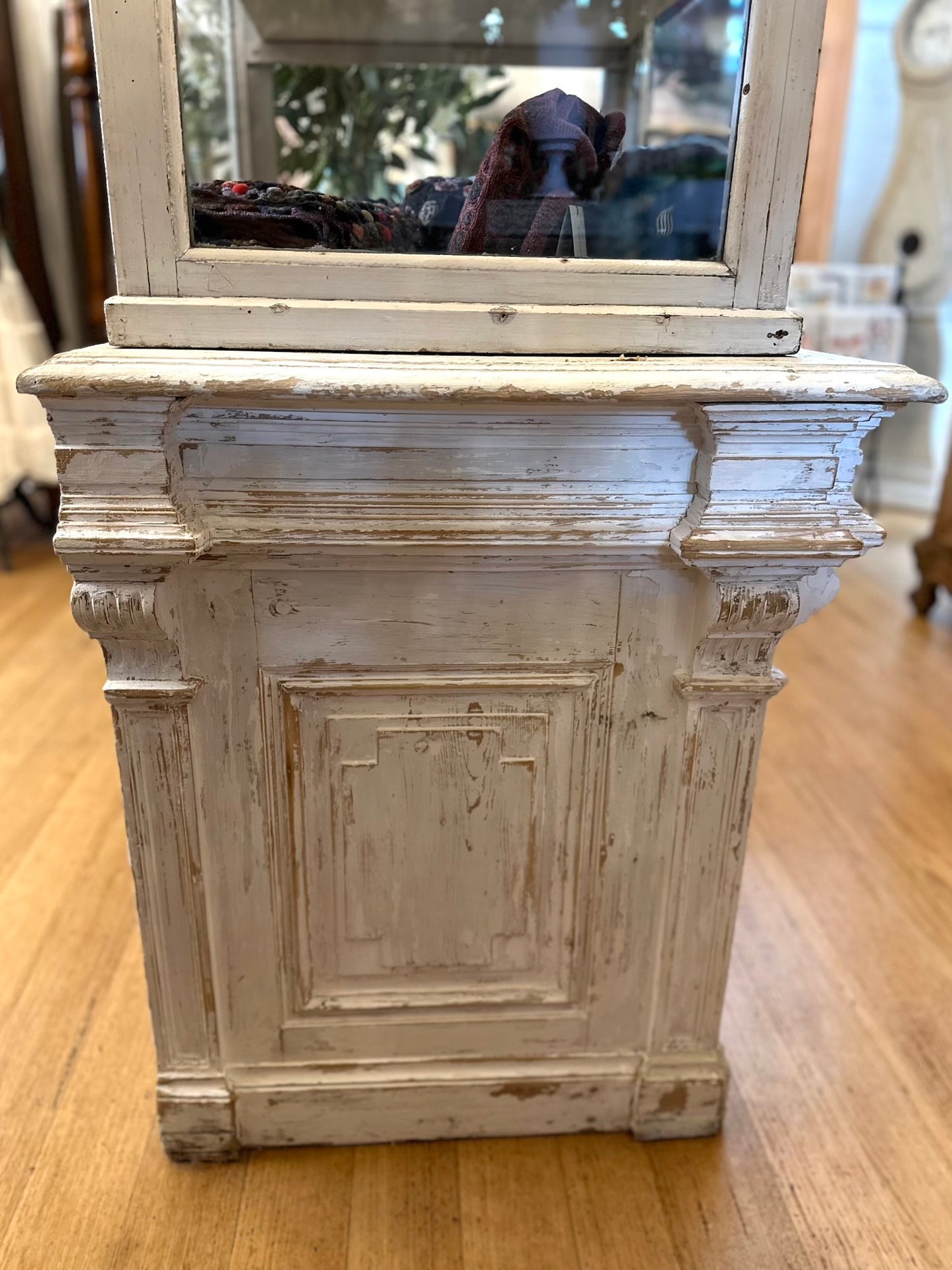 Antique French Island Bench with Drawers