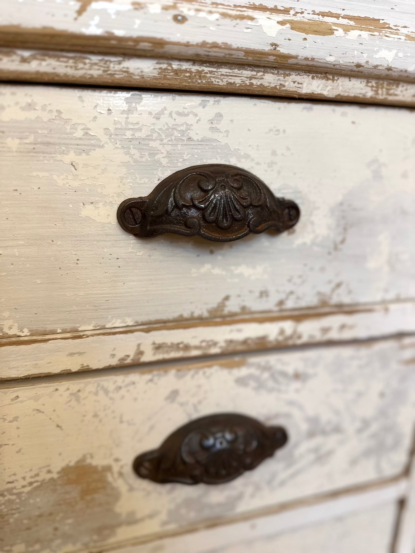 Antique French Island Bench with Drawers