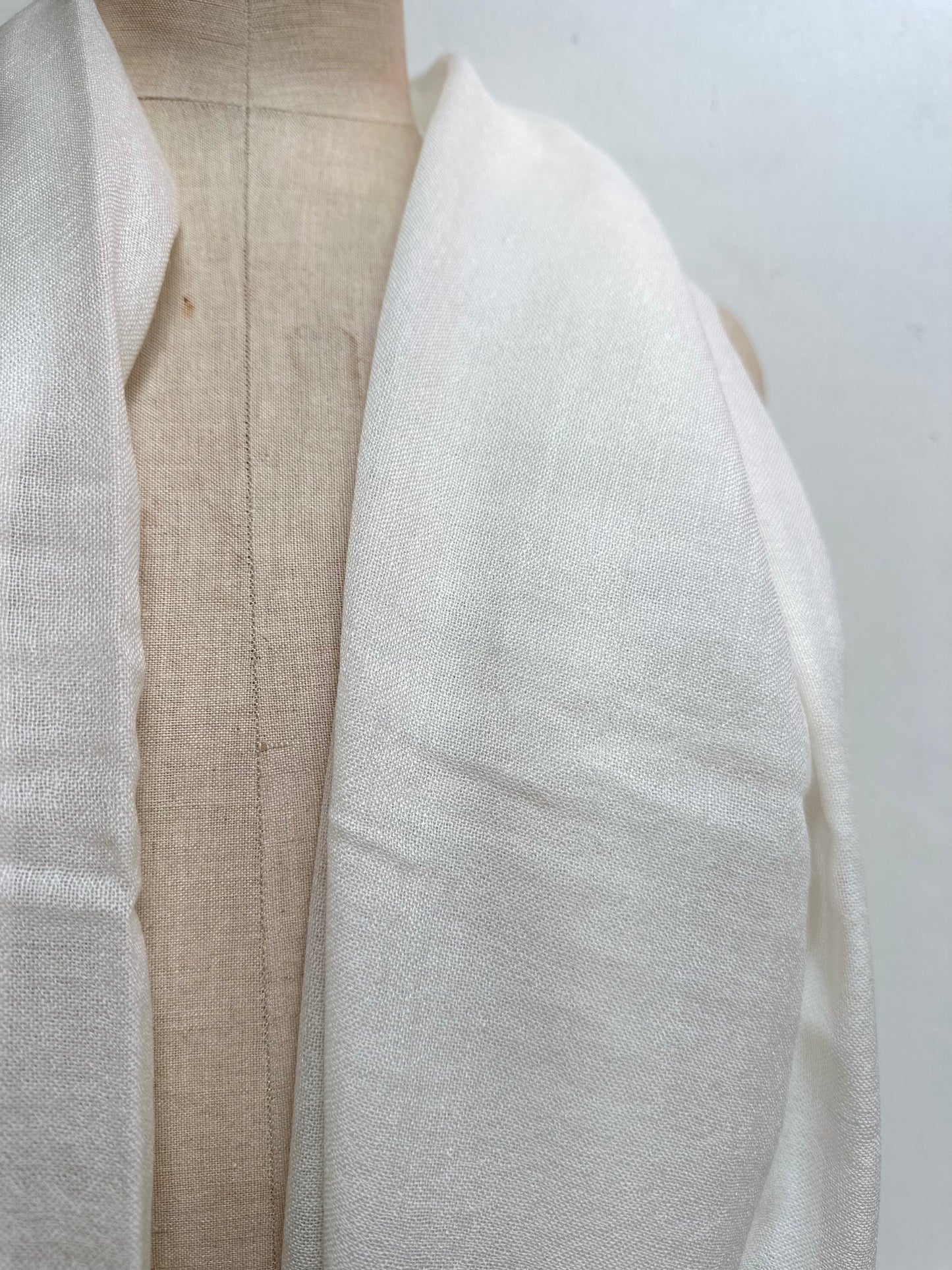 Sophie Digard Linen Scarf With Flower Garden Applique