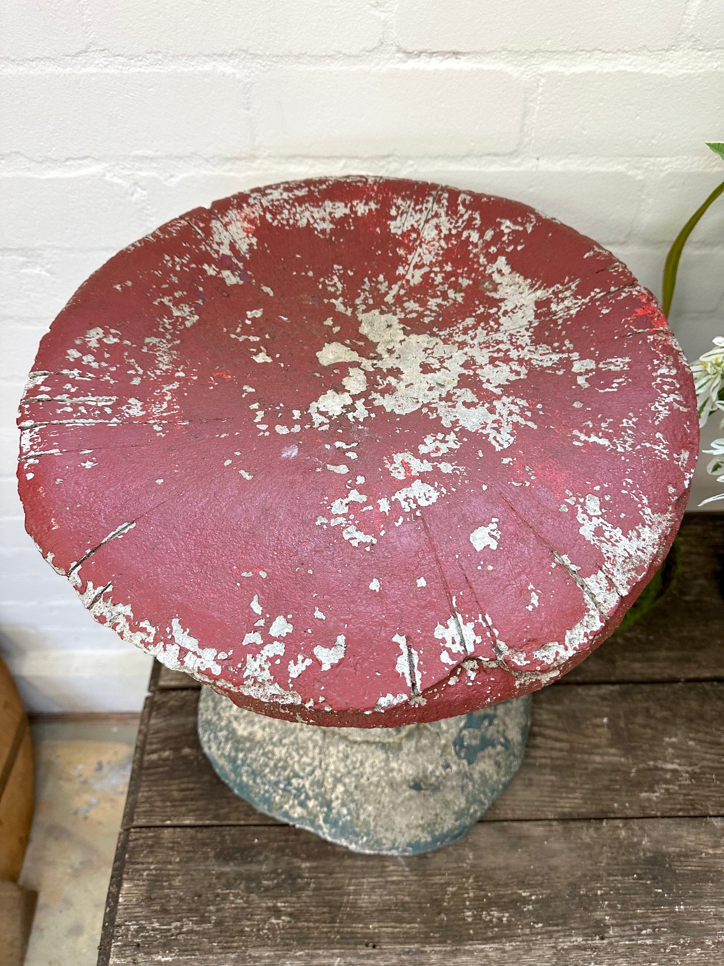 Antique French Large Outdoor Concrete Mushroom