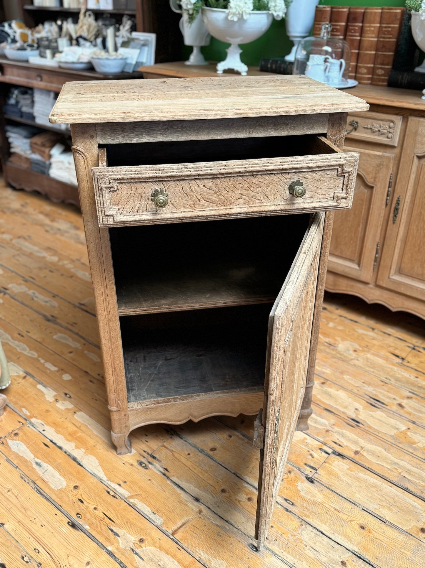 Antique French Oak Single Door Farmhouse Confiturier
