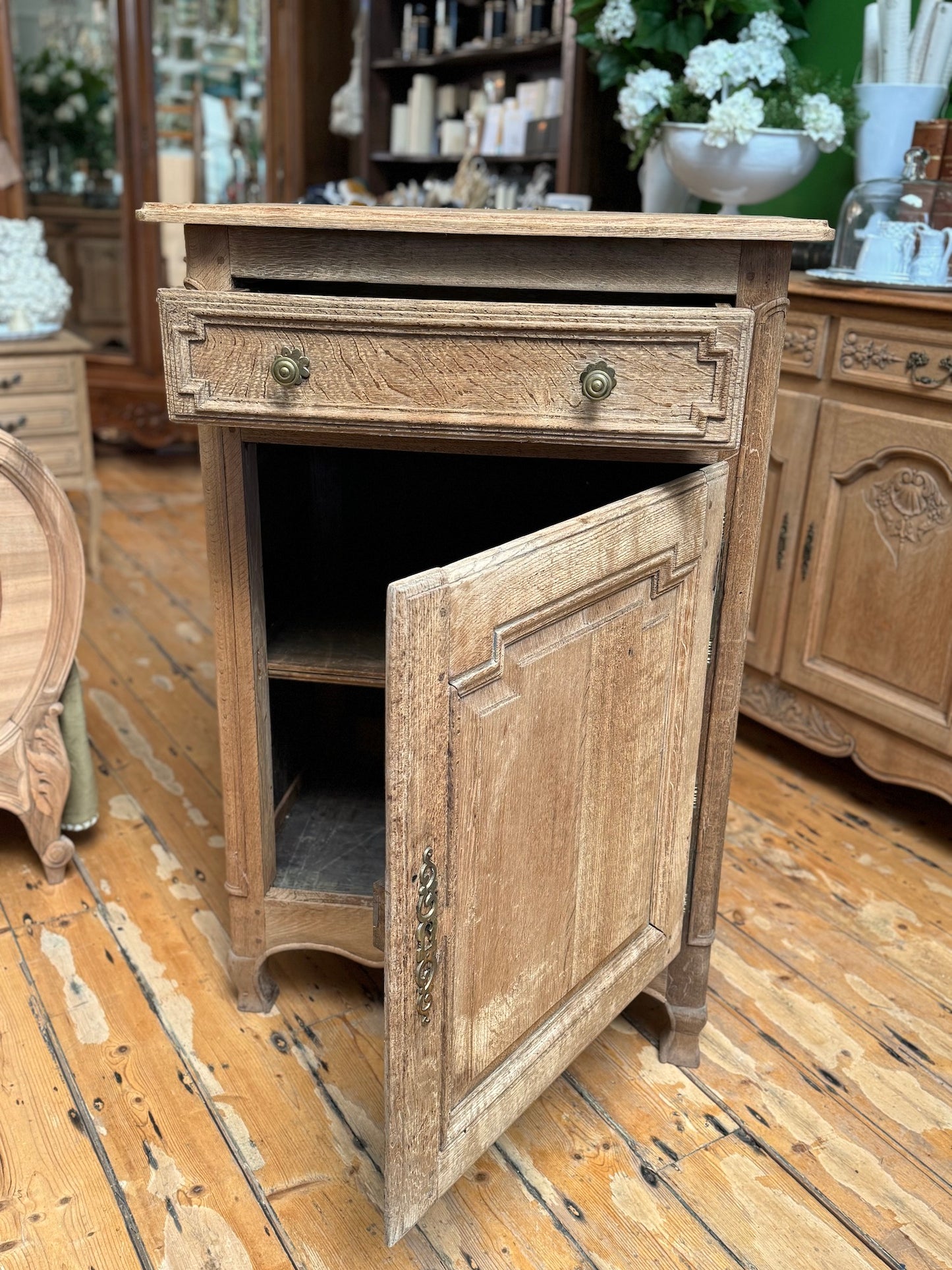 Antique French Oak Single Door Farmhouse Confiturier