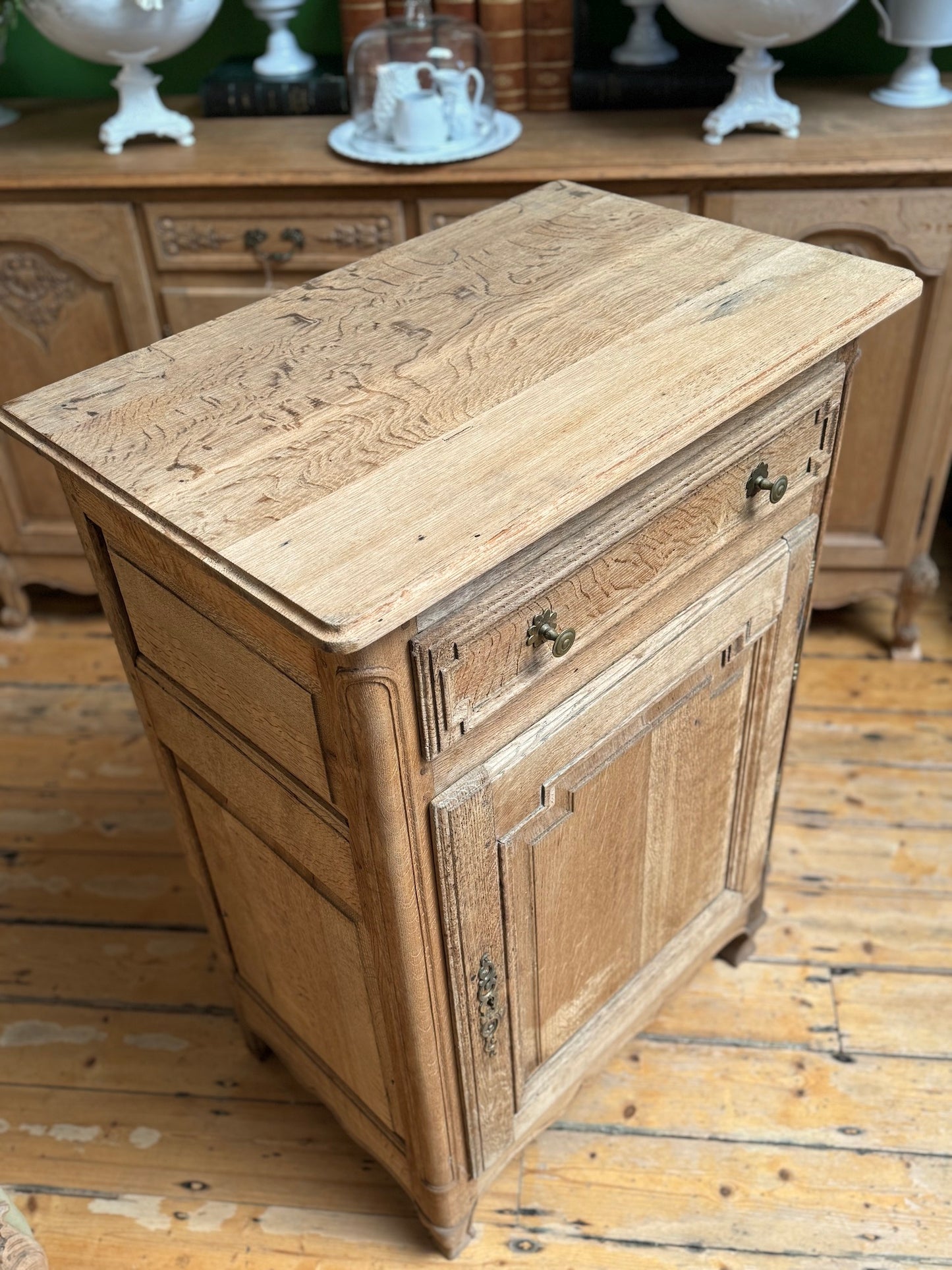 Antique French Oak Single Door Farmhouse Confiturier