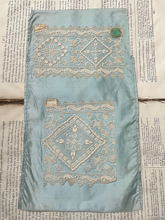 Antique French Lace Sample Panel XIV