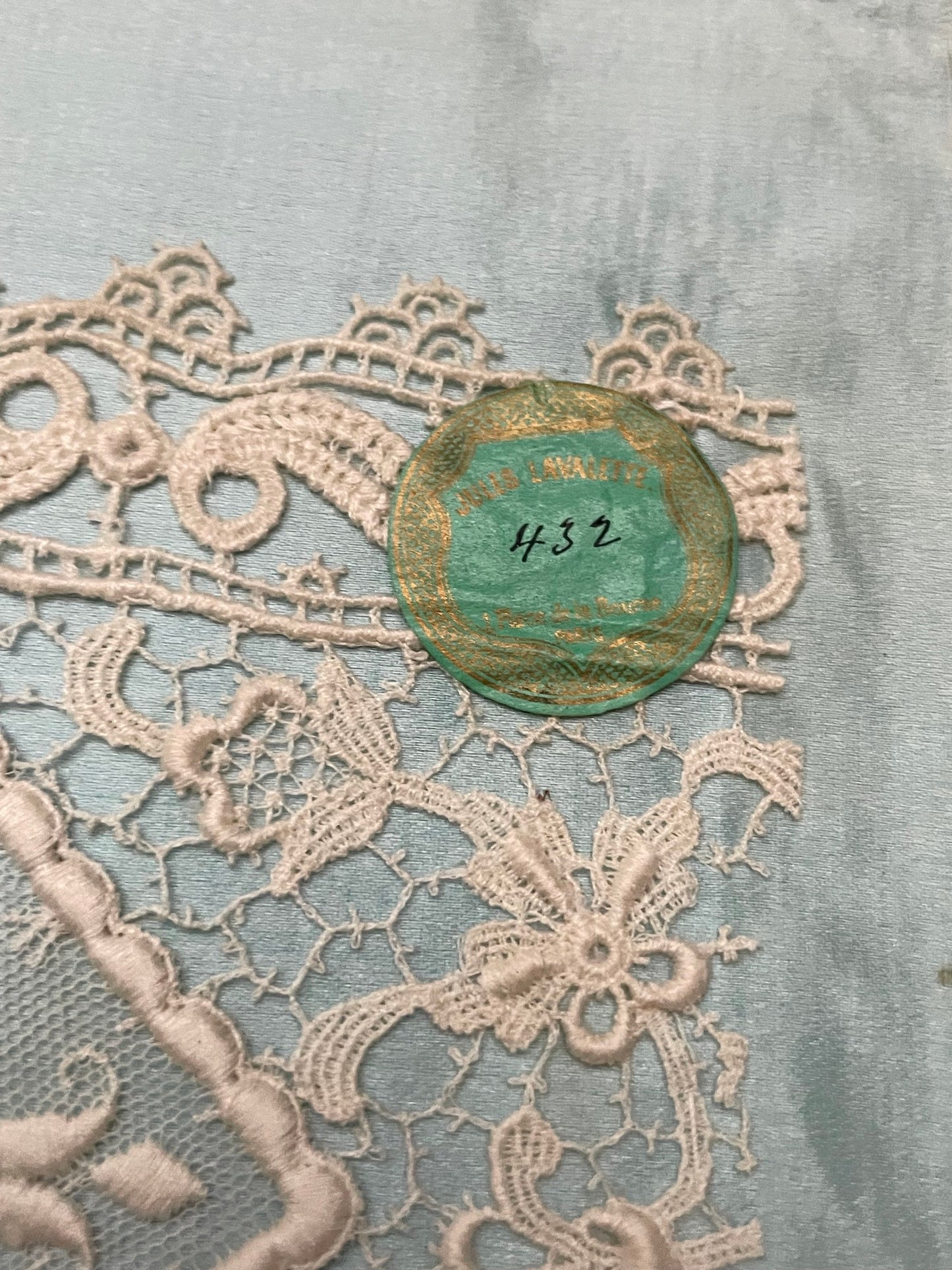 Antique French Lace Sample Panel XIV