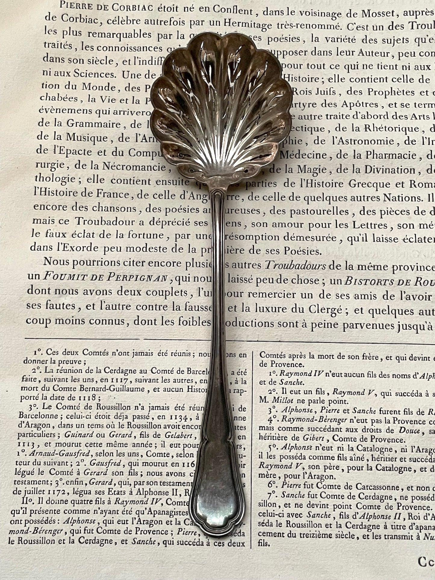 Antique French Silver Scalloped Sugar Sprinkling Spoons - I