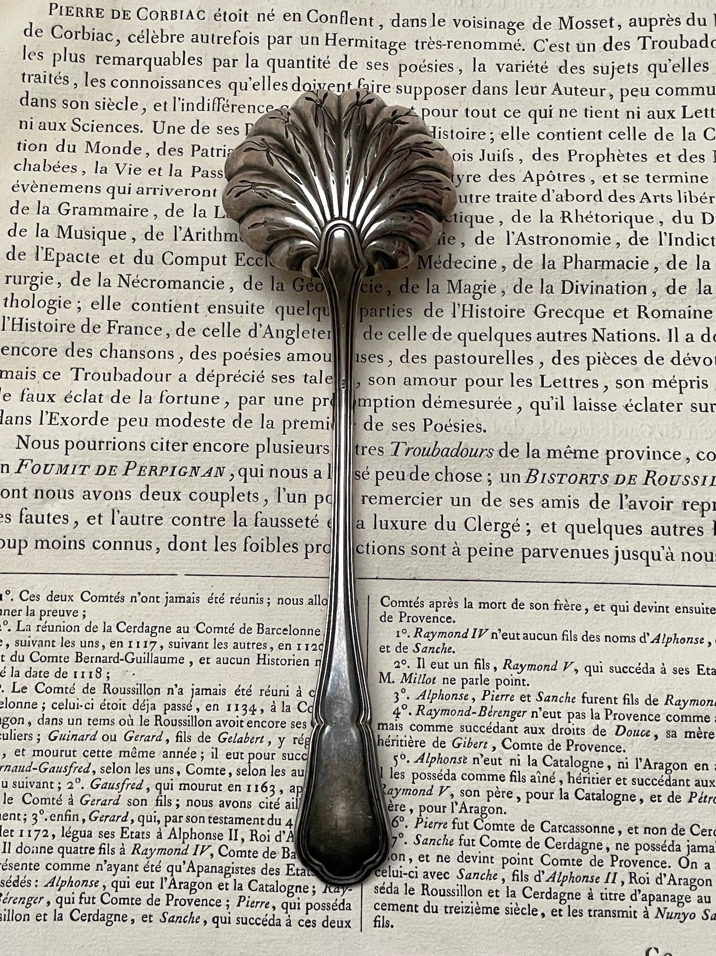 Antique French Silver Scalloped Sugar Sprinkling Spoons - I