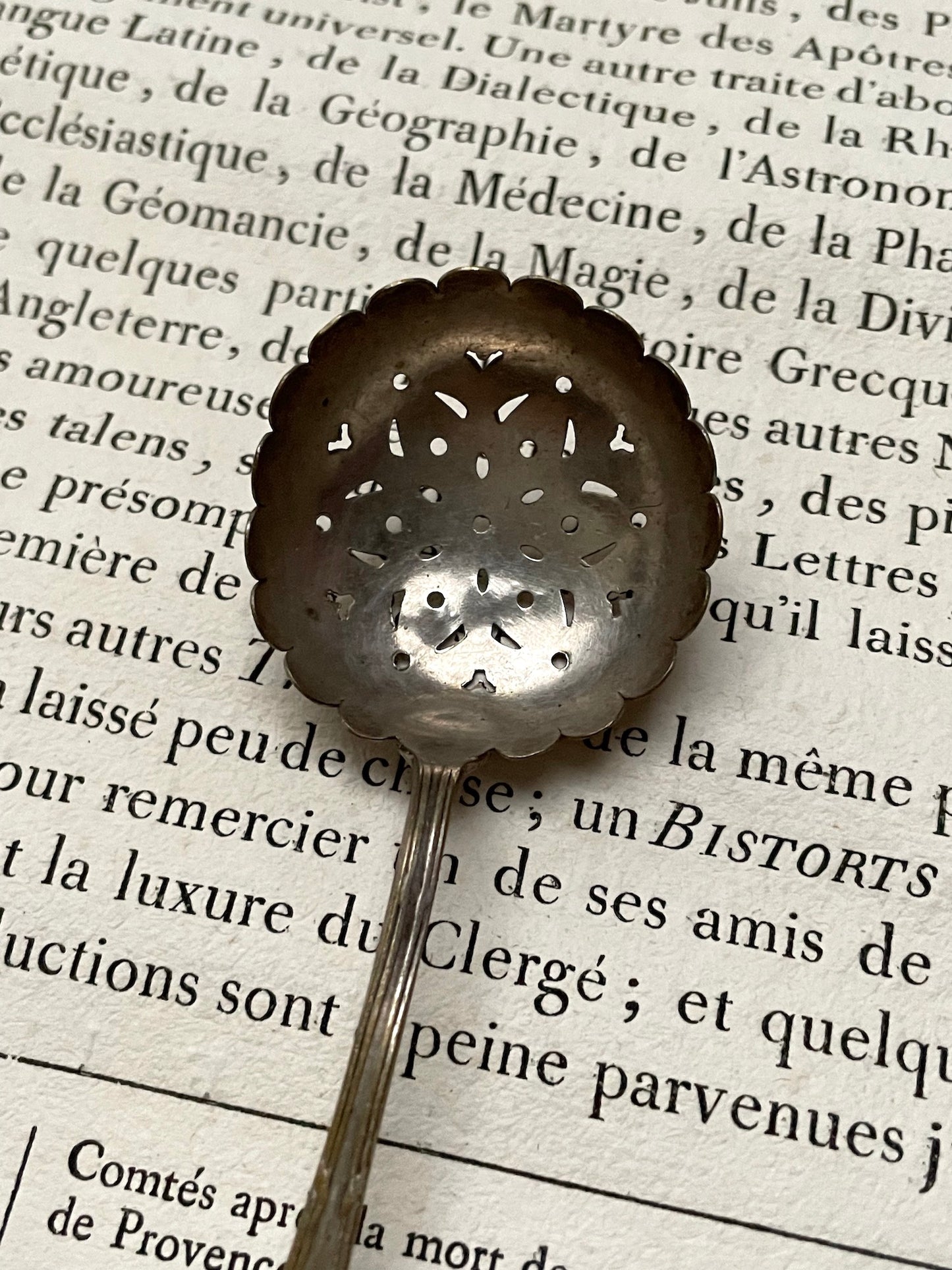 Antique French Silver Scalloped Sugar Sprinkling Spoons - I