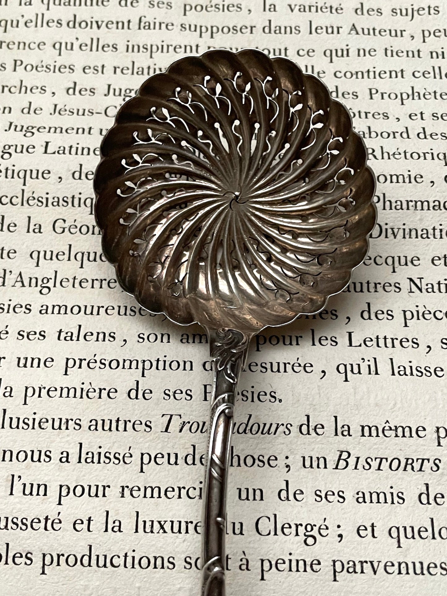 Antique French Silver Scalloped Sugar Sprinkling Spoons - I