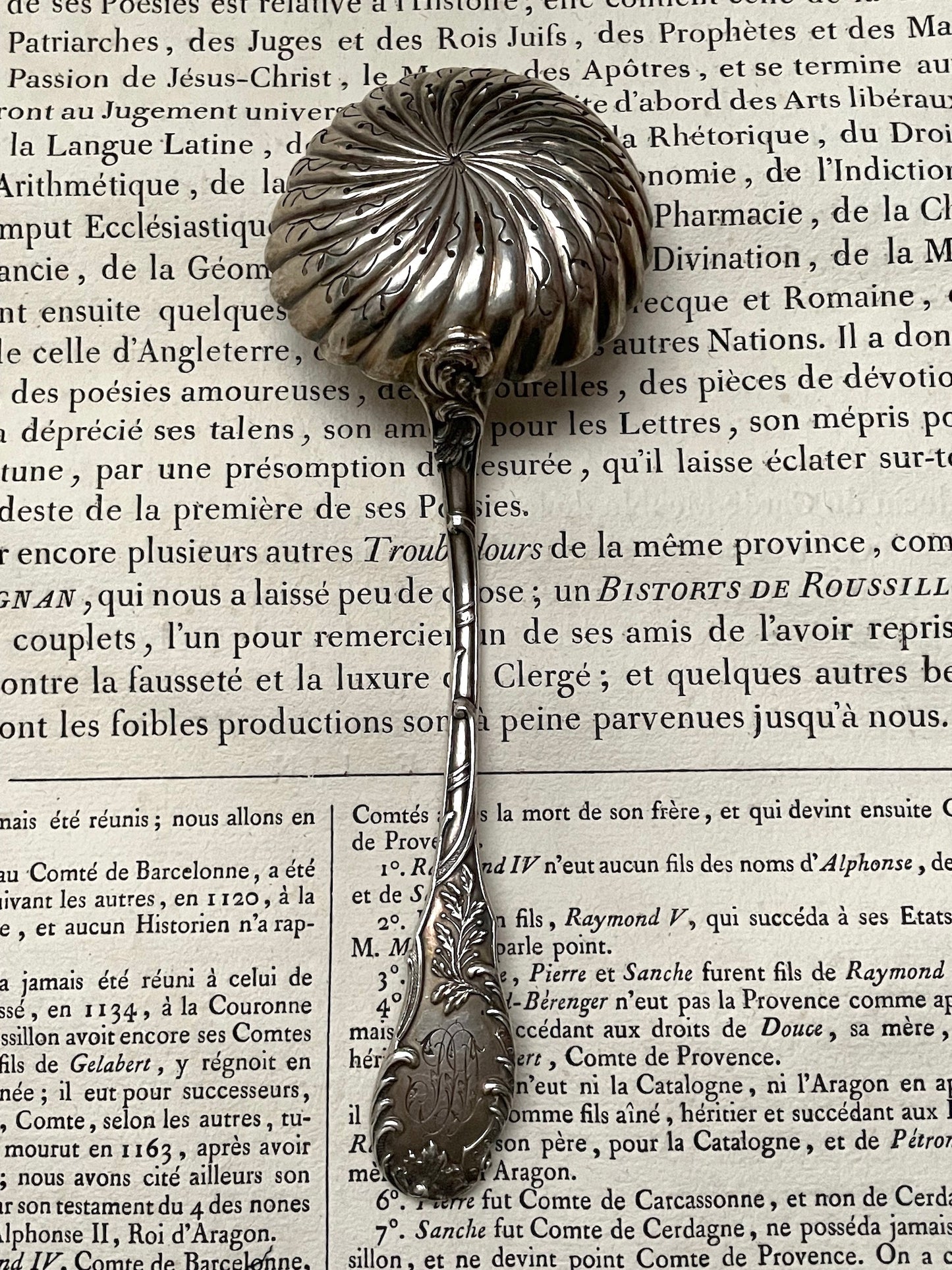 Antique French Silver Scalloped Sugar Sprinkling Spoons - I