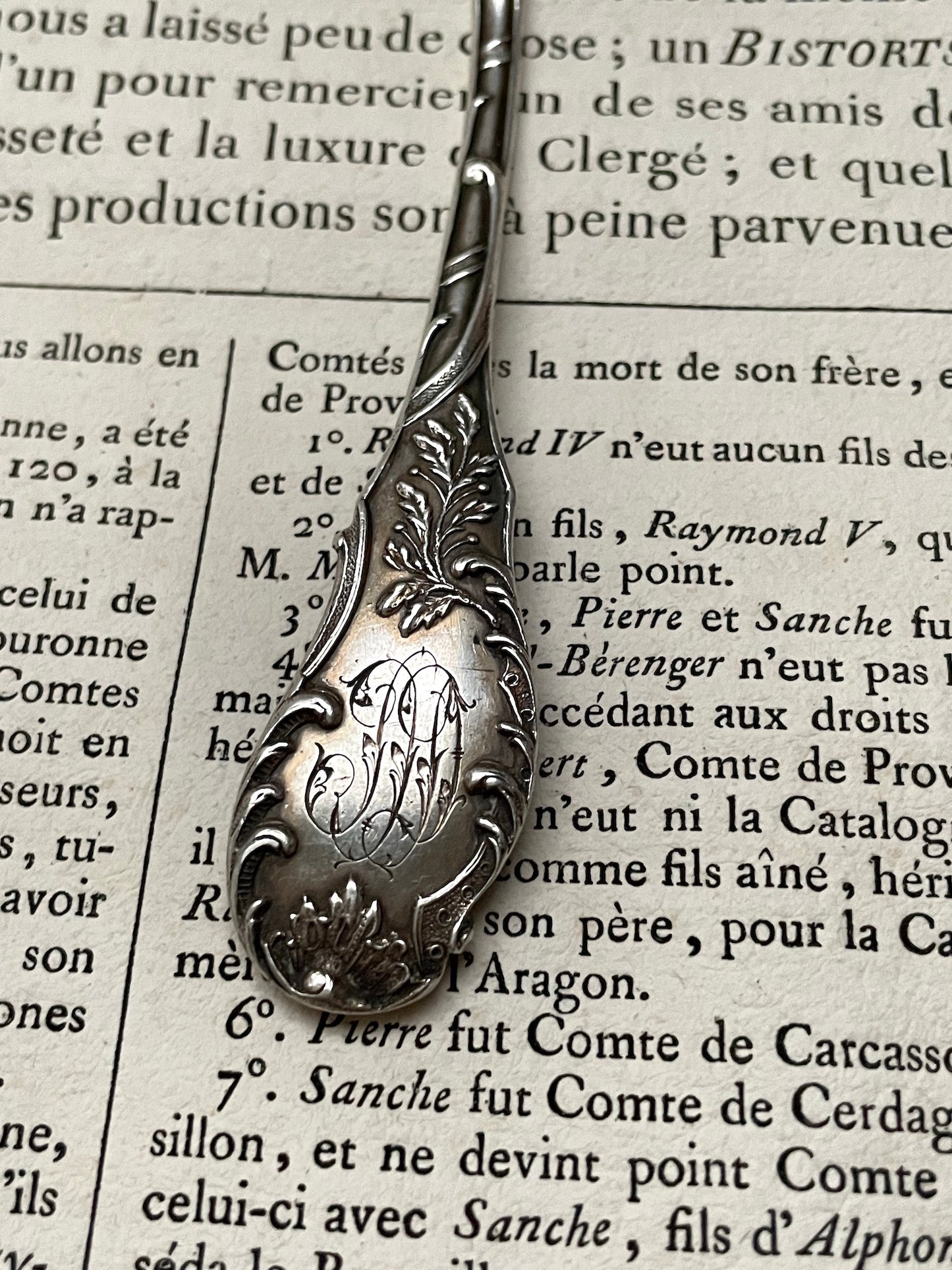 Antique French Silver Scalloped Sugar Sprinkling Spoons - I