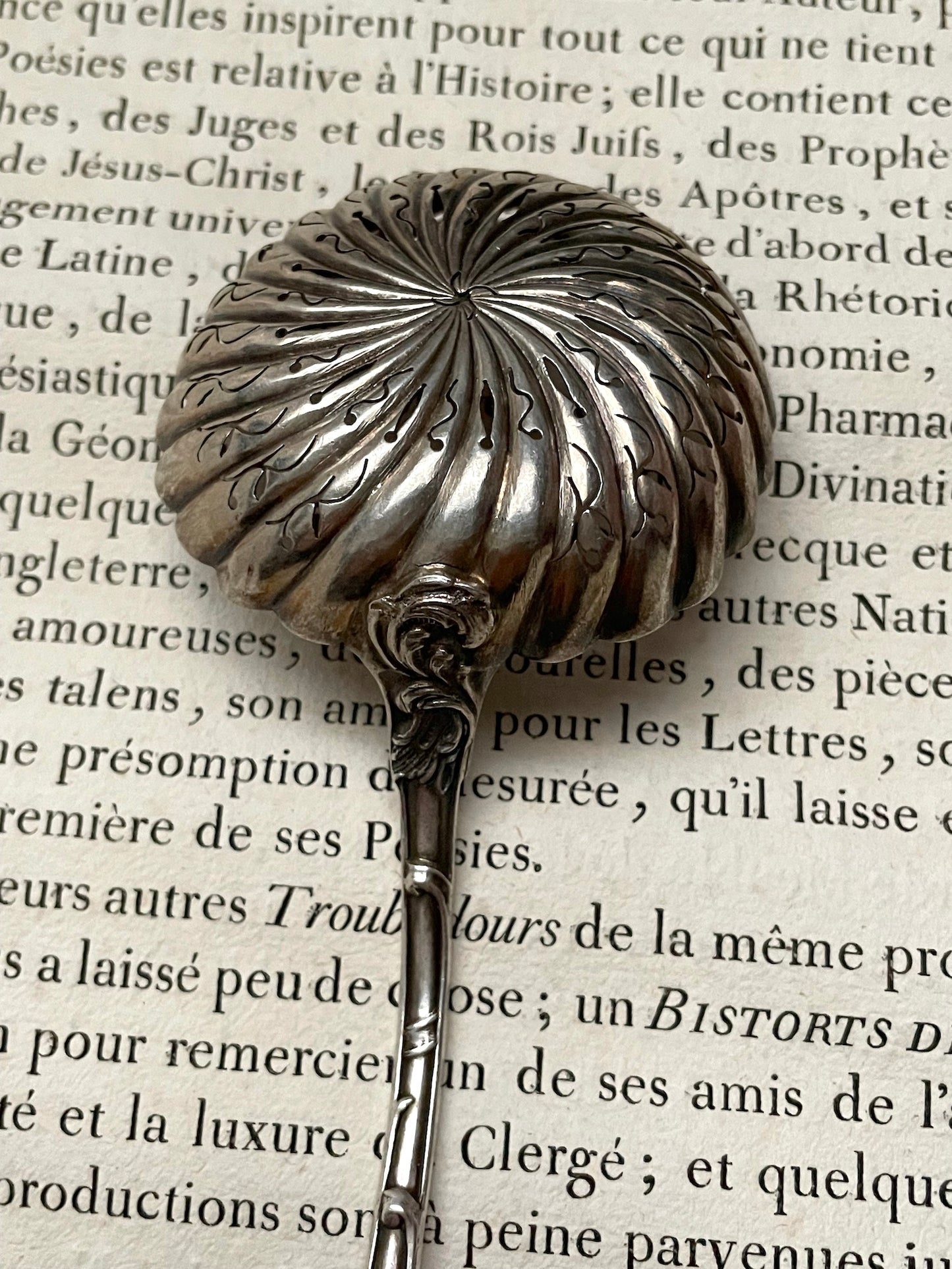 Antique French Silver Scalloped Sugar Sprinkling Spoons - I