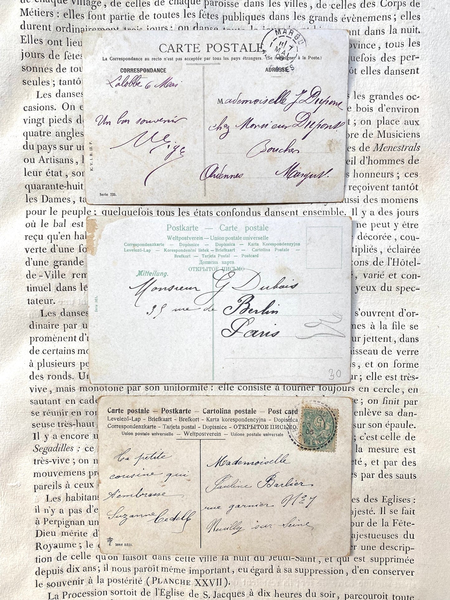 Antique French Postcards - Set 11 -Children