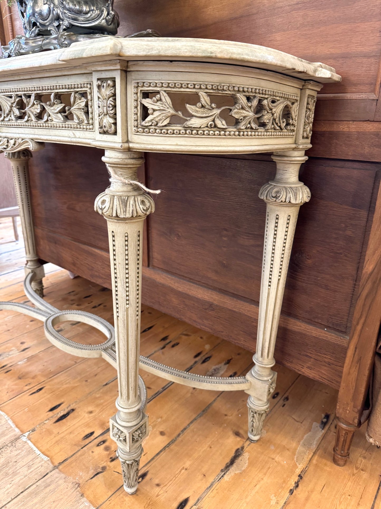 Antique French Louis XVI Marble Console Table