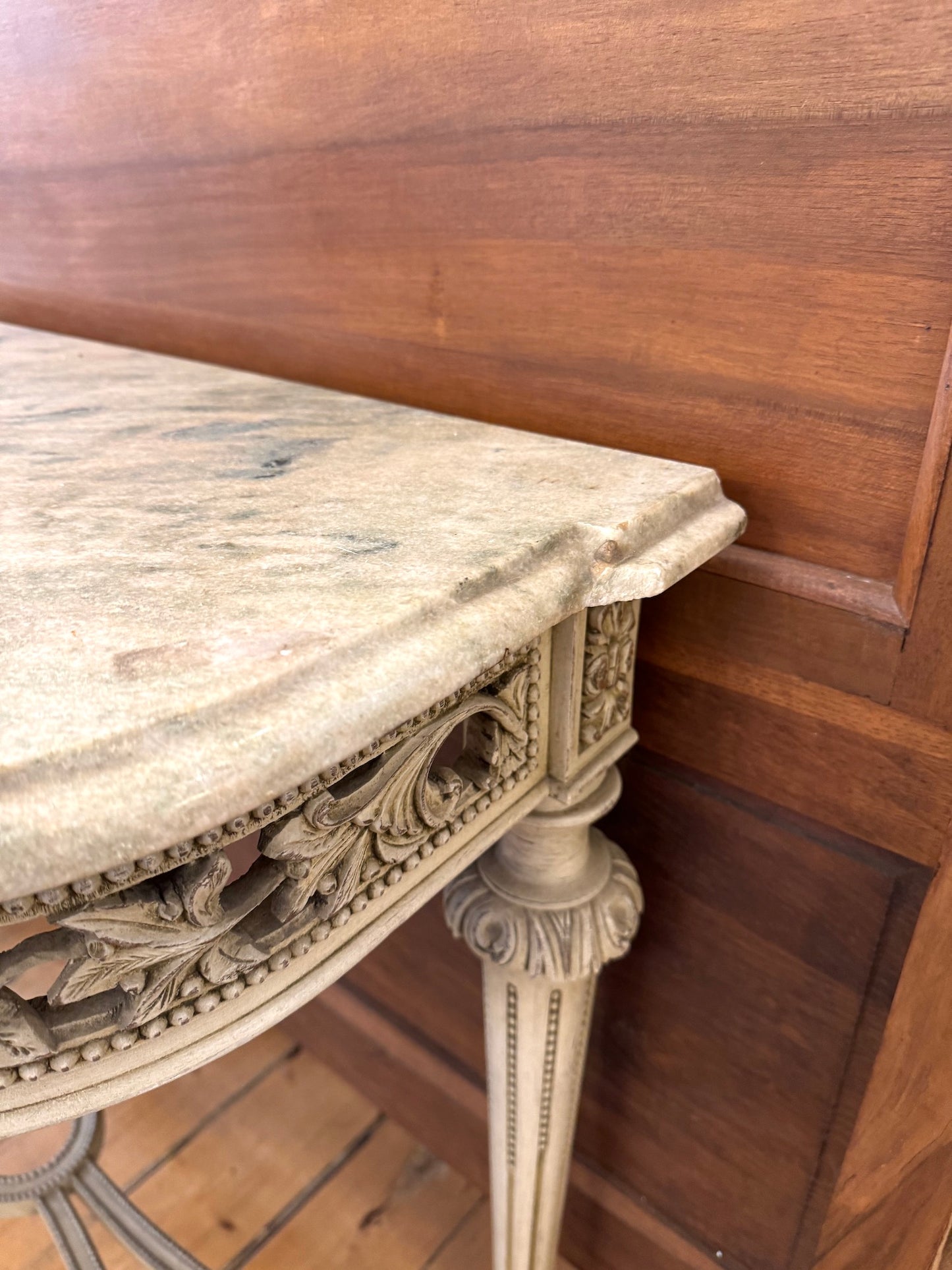Antique French Louis XVI Marble Console Table