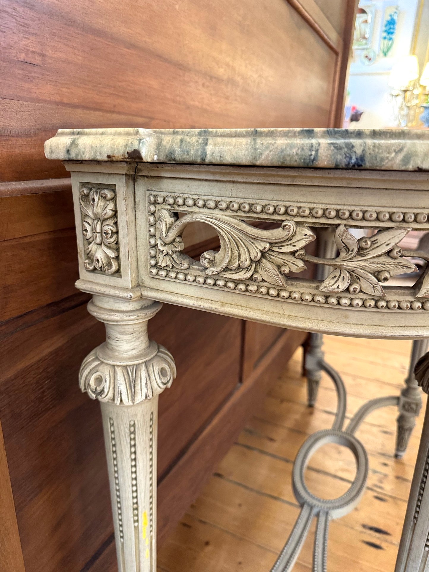 Antique French Louis XVI Marble Console Table