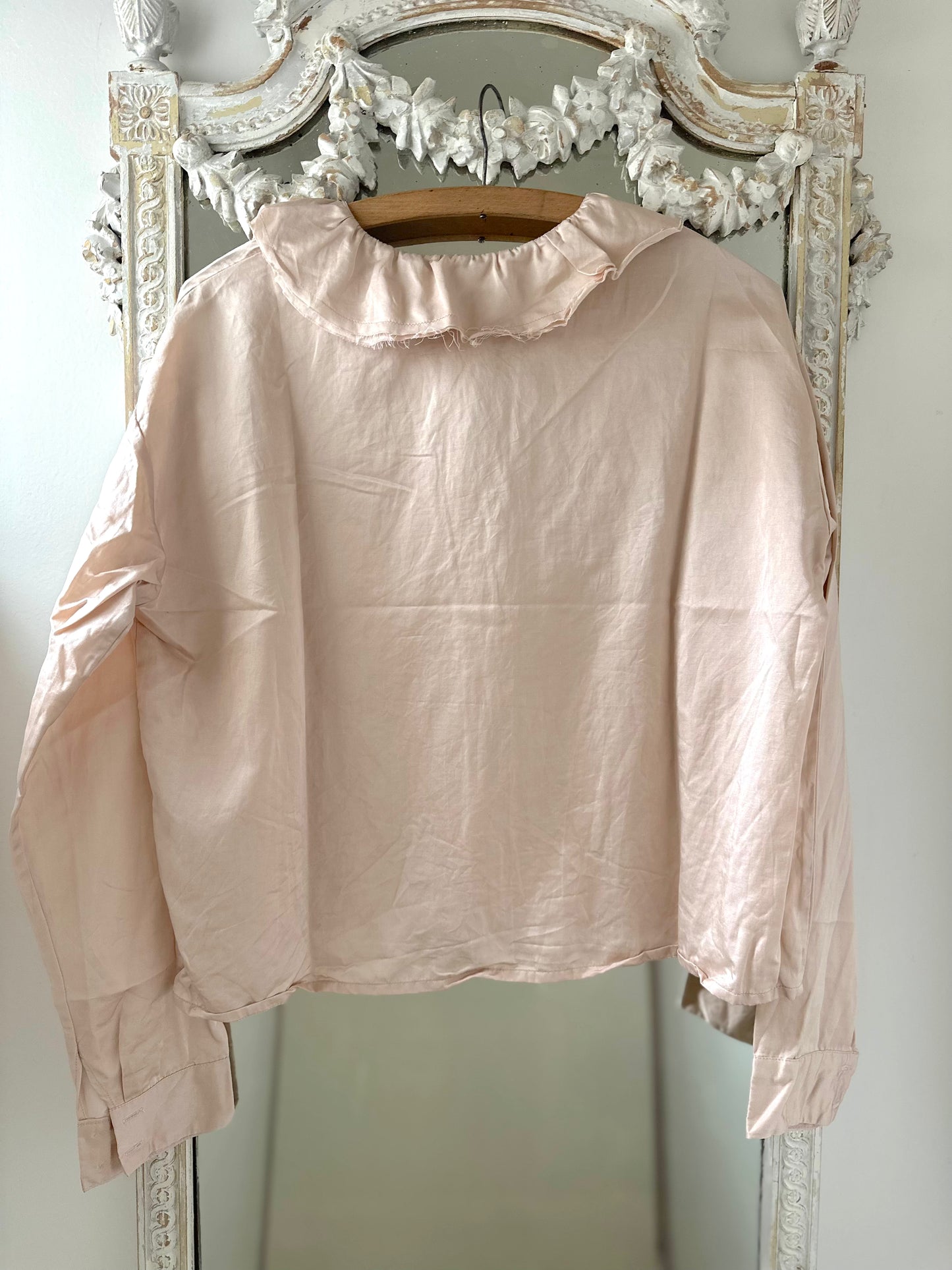 Sula Puckered Collar Blouse - Silver Peony
