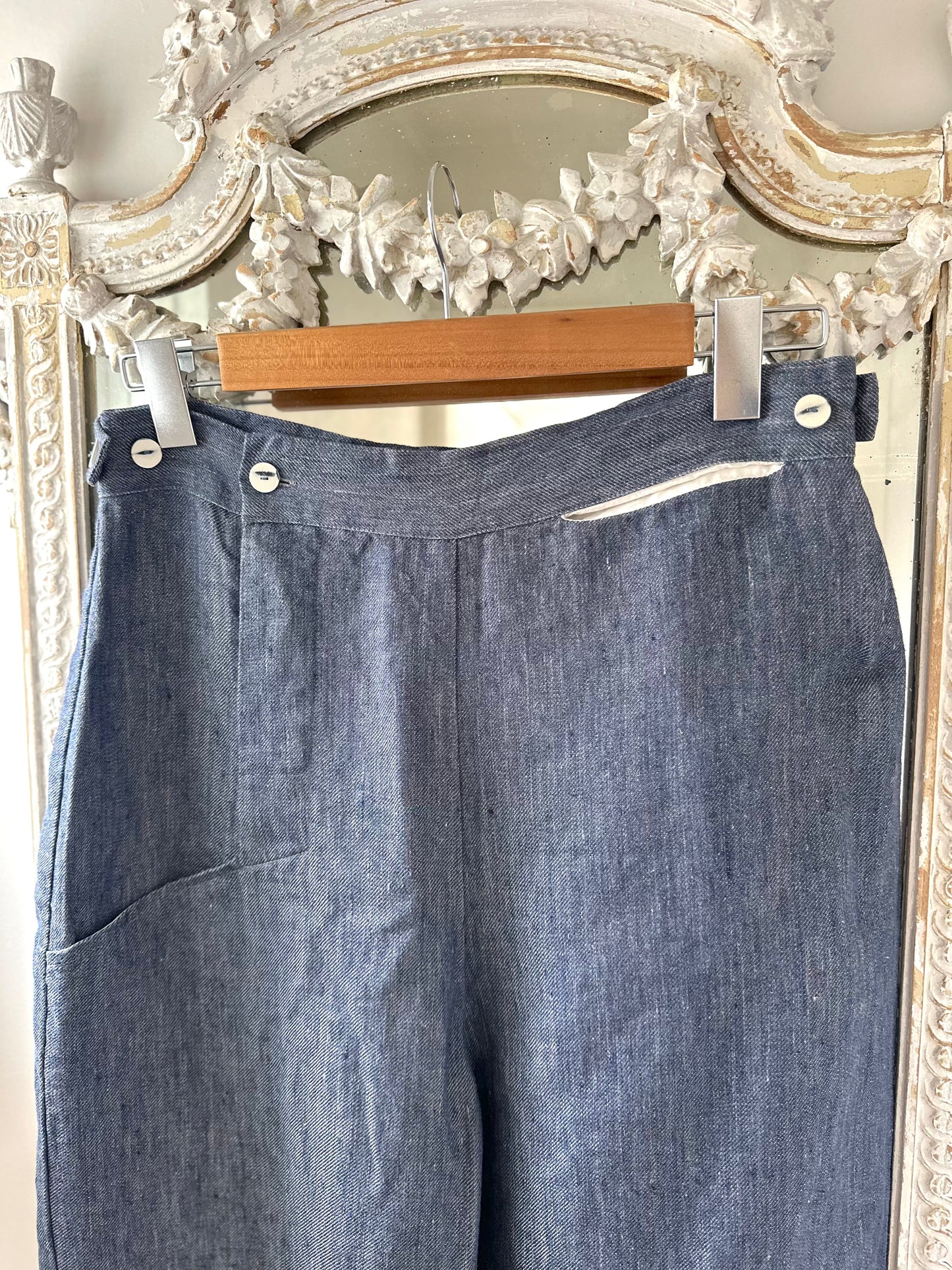 Sula Hem Pants - Linen Denim