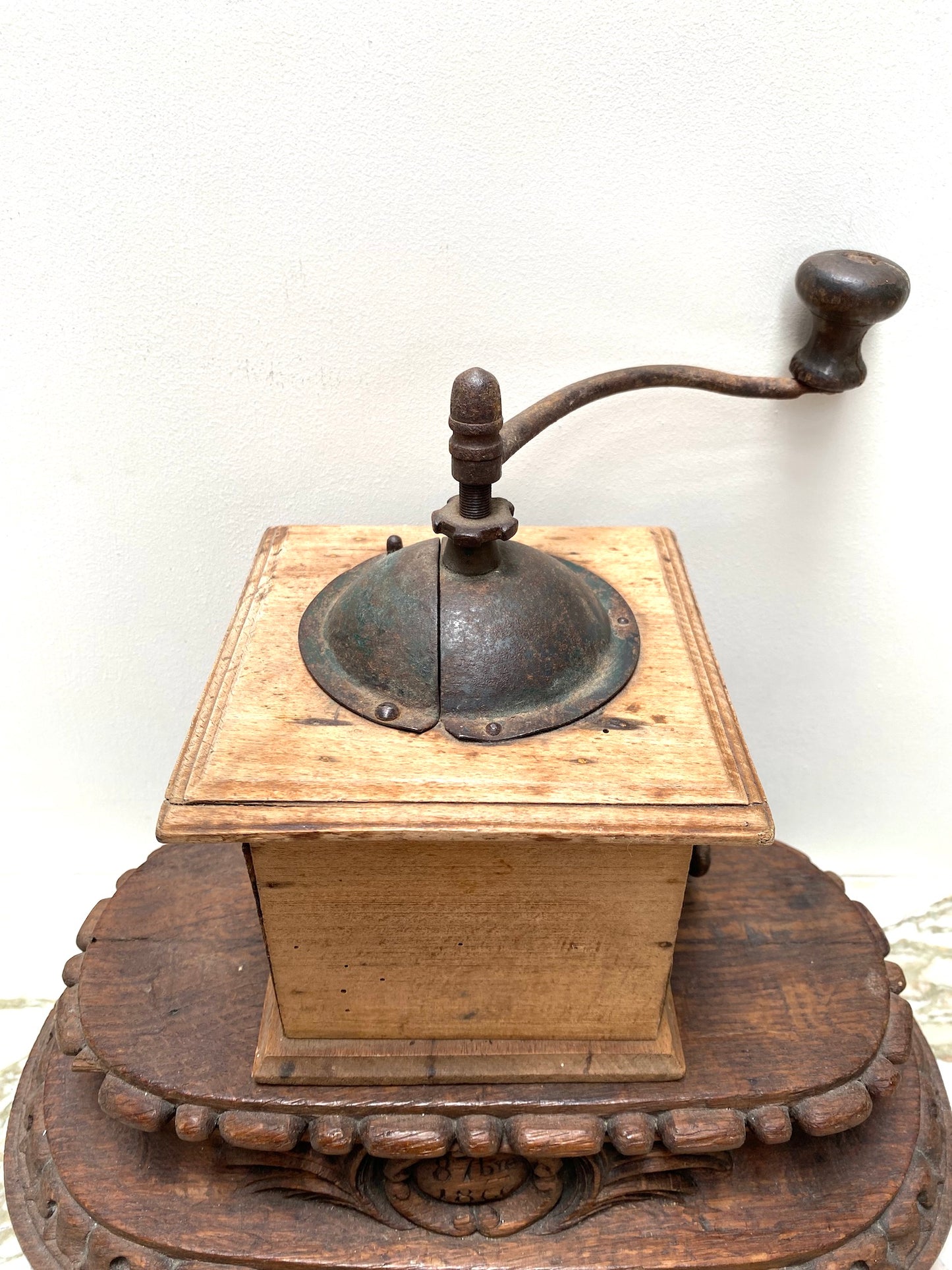 Vintage French 'Peugeot' Wooden Coffee Grinder "Moulin à poivre"