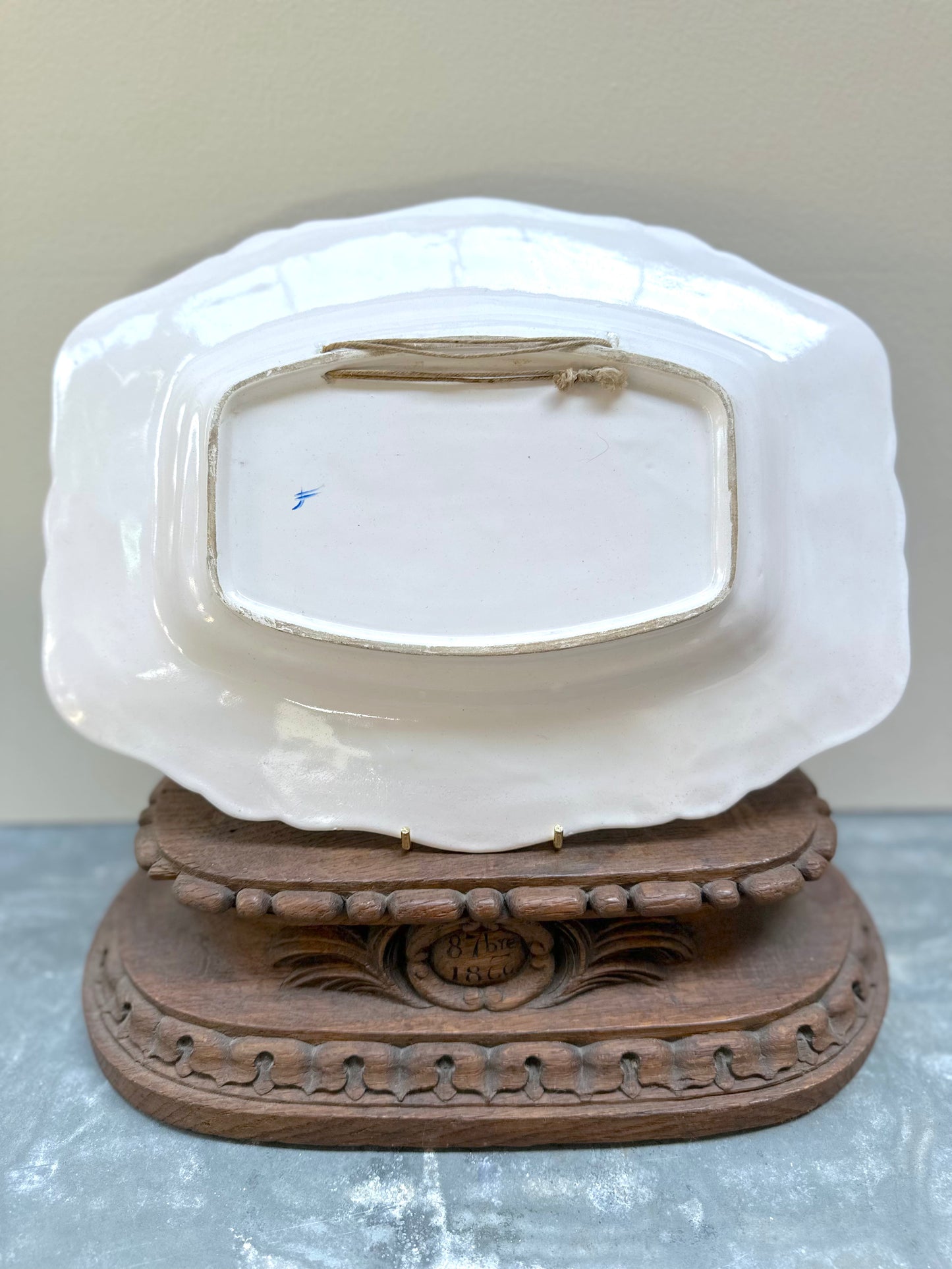 Antique French Floral Platter - Rectangle Rose