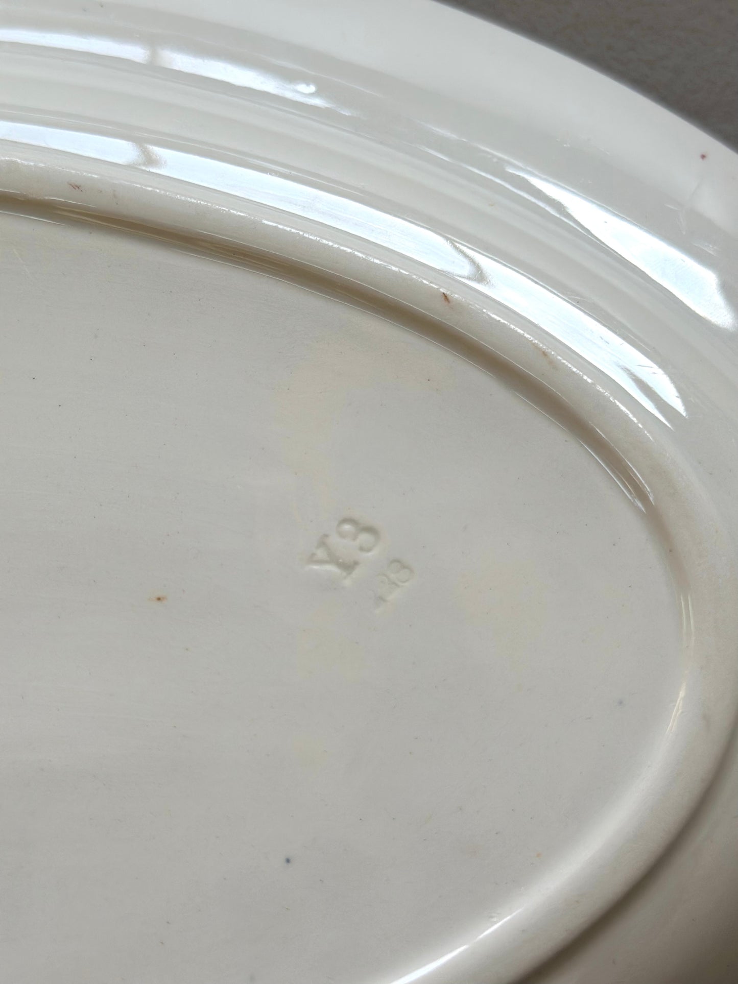 Antique French Sarreguemines 'Favori' Oval Serving Platter