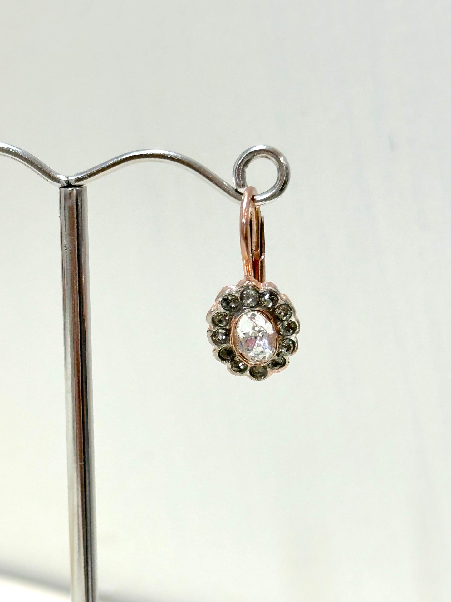 Italian Small Crystal Oval Earrings