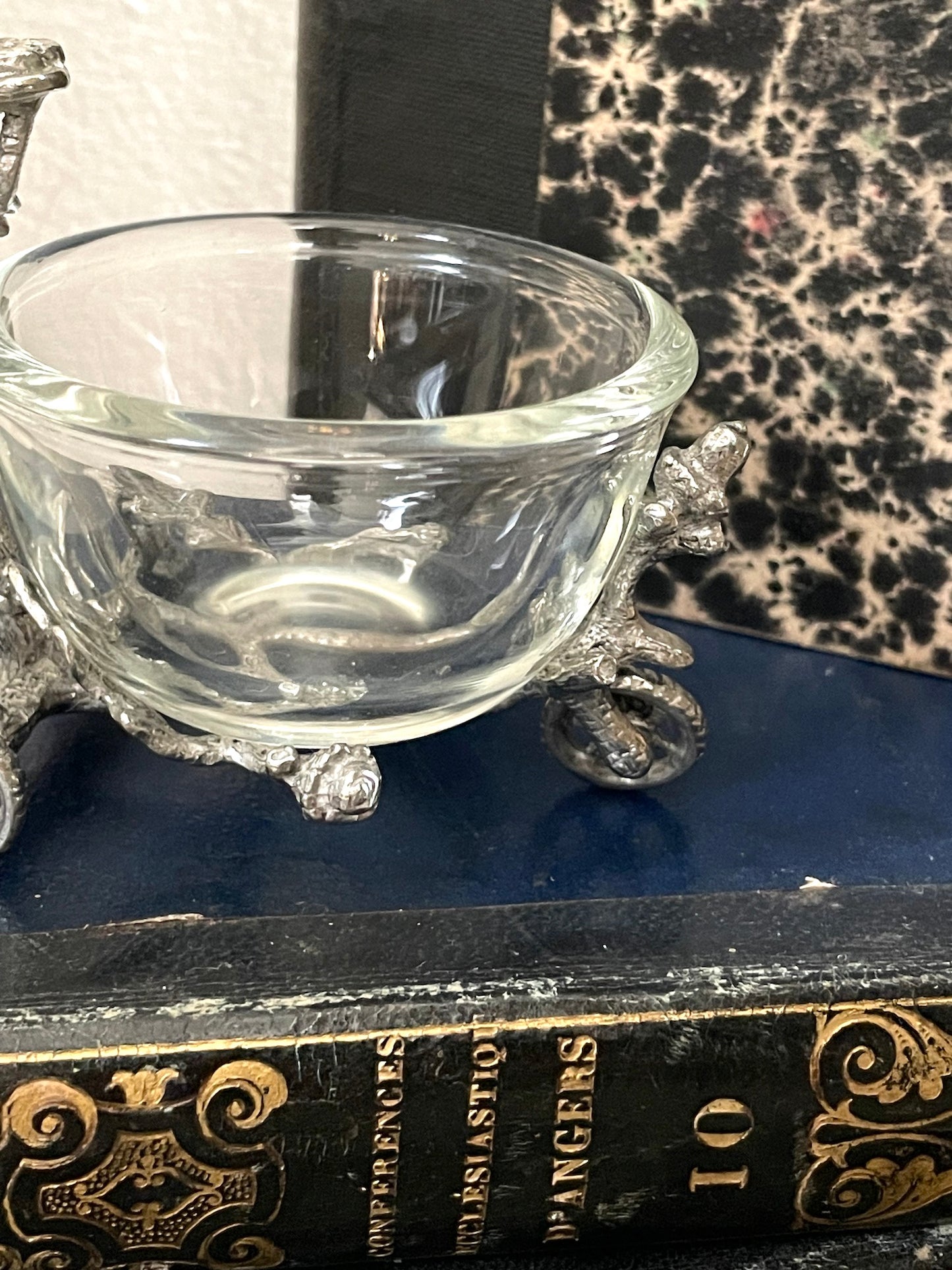 Pewter Squirrel & Acorn Wagon Jam Pot