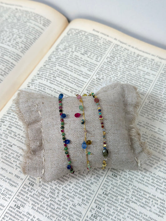 Italian Multi Stone Bracelets