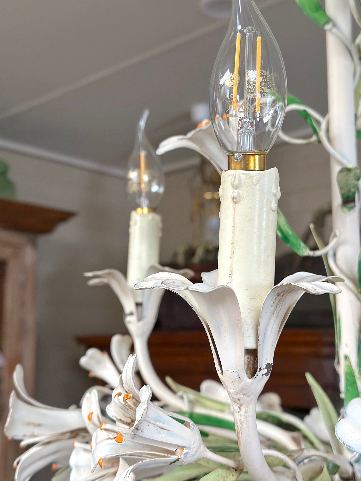 Vintage French Flower Chandelier