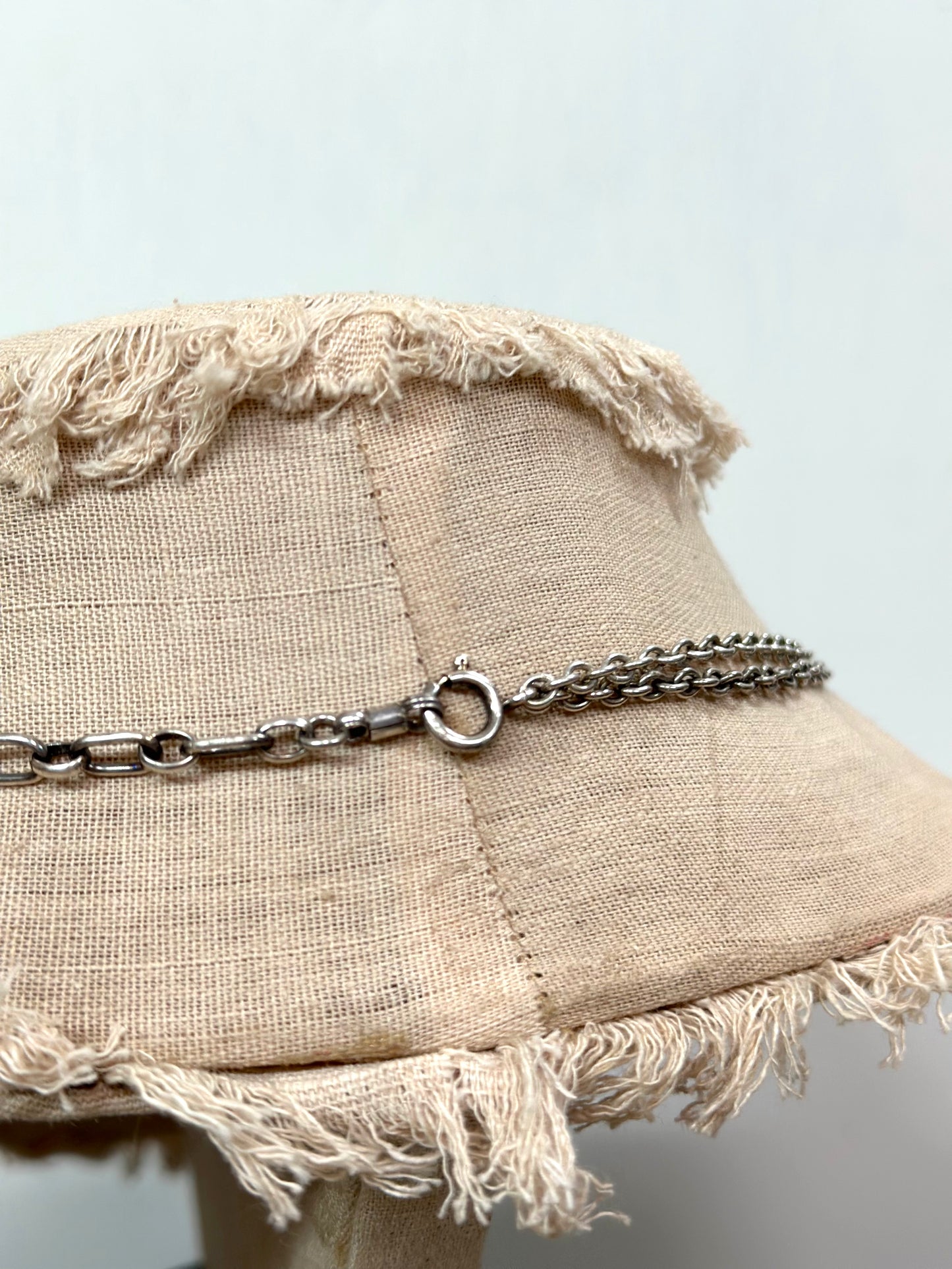 Antique French Silver Merit Award Medal Necklace