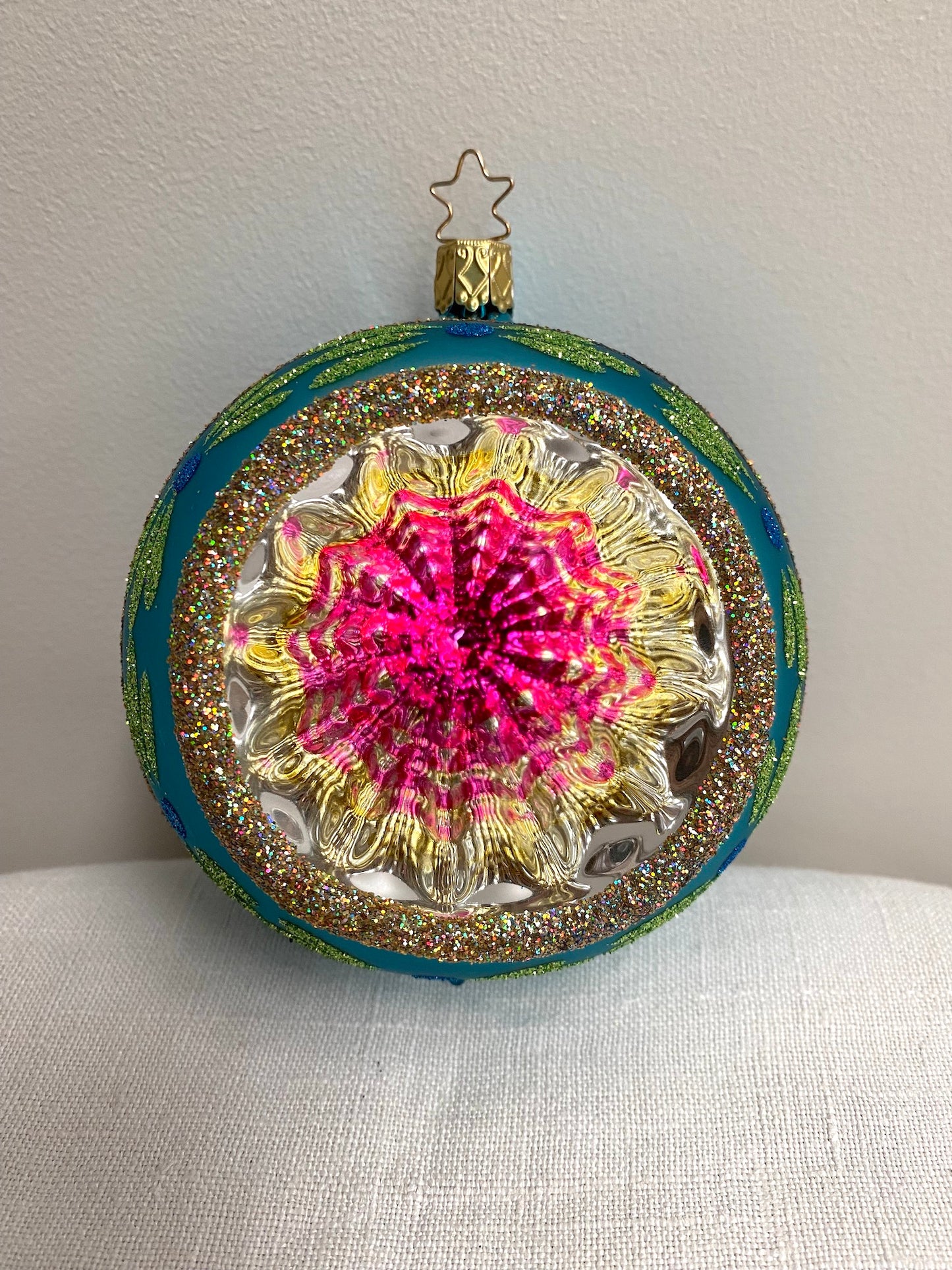 German Glass Christmas Ornament Set - Large Round Shiny Brite
