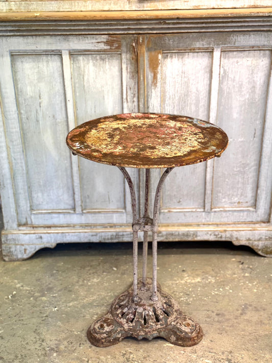 Antique French Small Arras Round Outdoor Table
