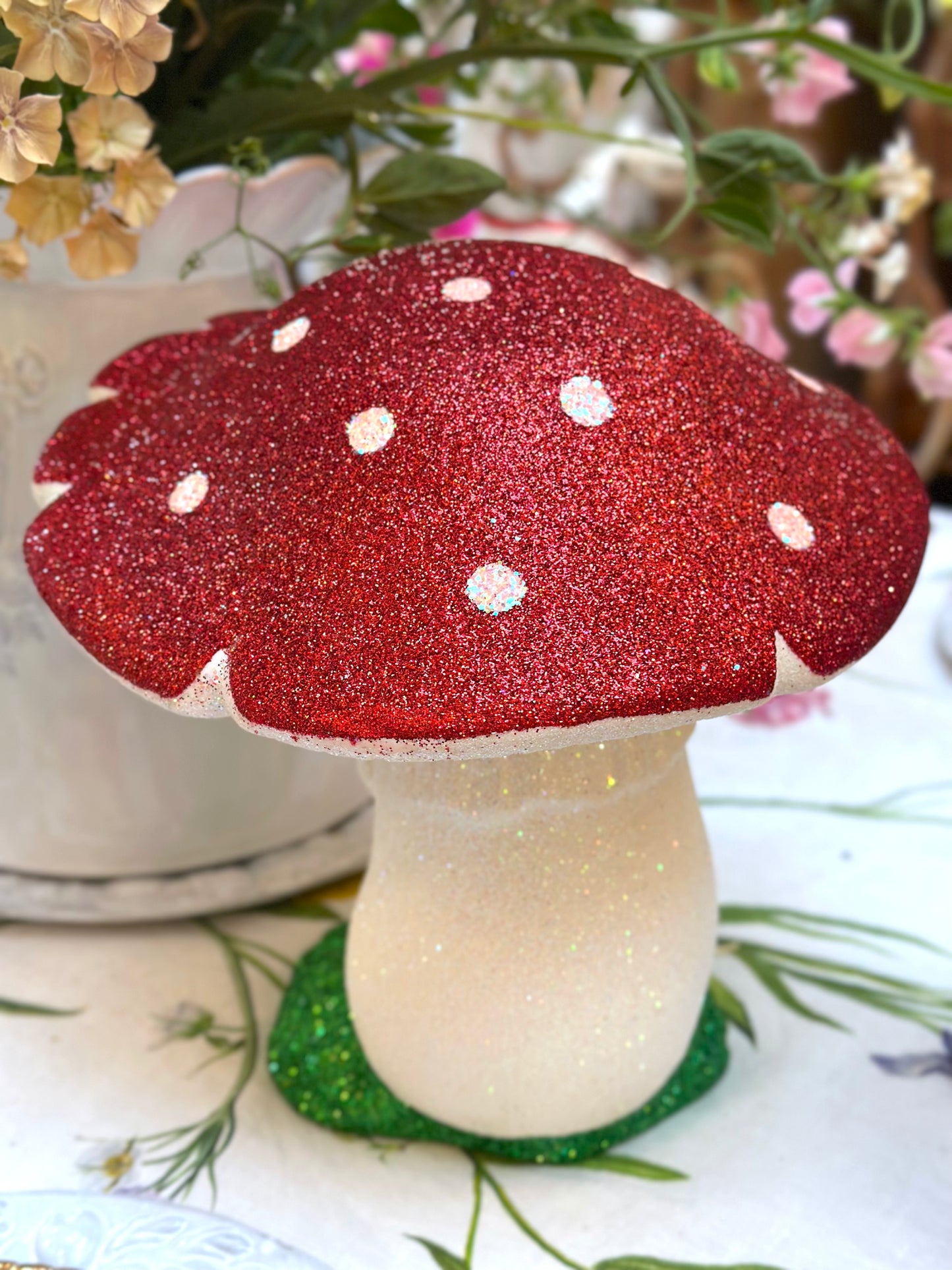 Glitter Mushroom Cluster - Large