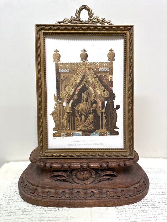 Antique French Large Gold Wreath Frame