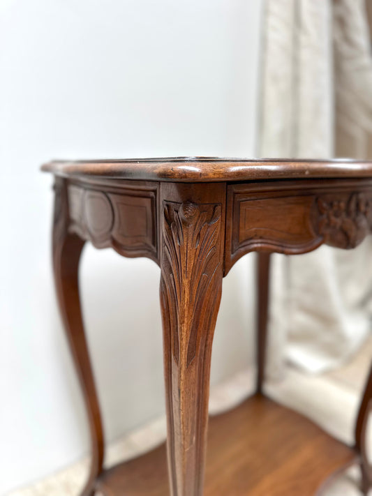 Antique French Louis XV Side Table with Drawer