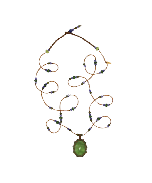 Sharing Tibetan Long Necklace Serpantine